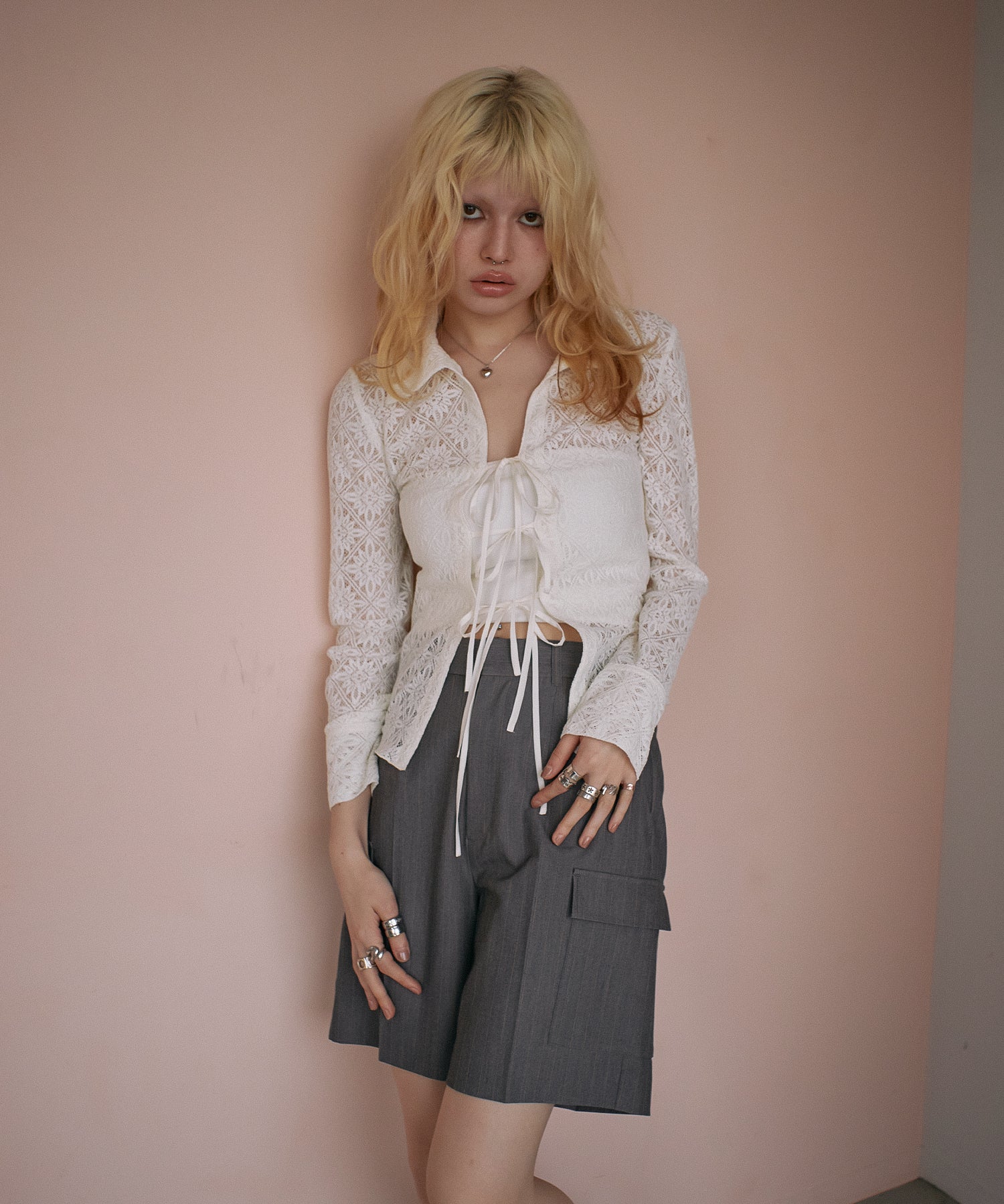 MODEL:170cm/COLOR:GRAY/SIZE:F