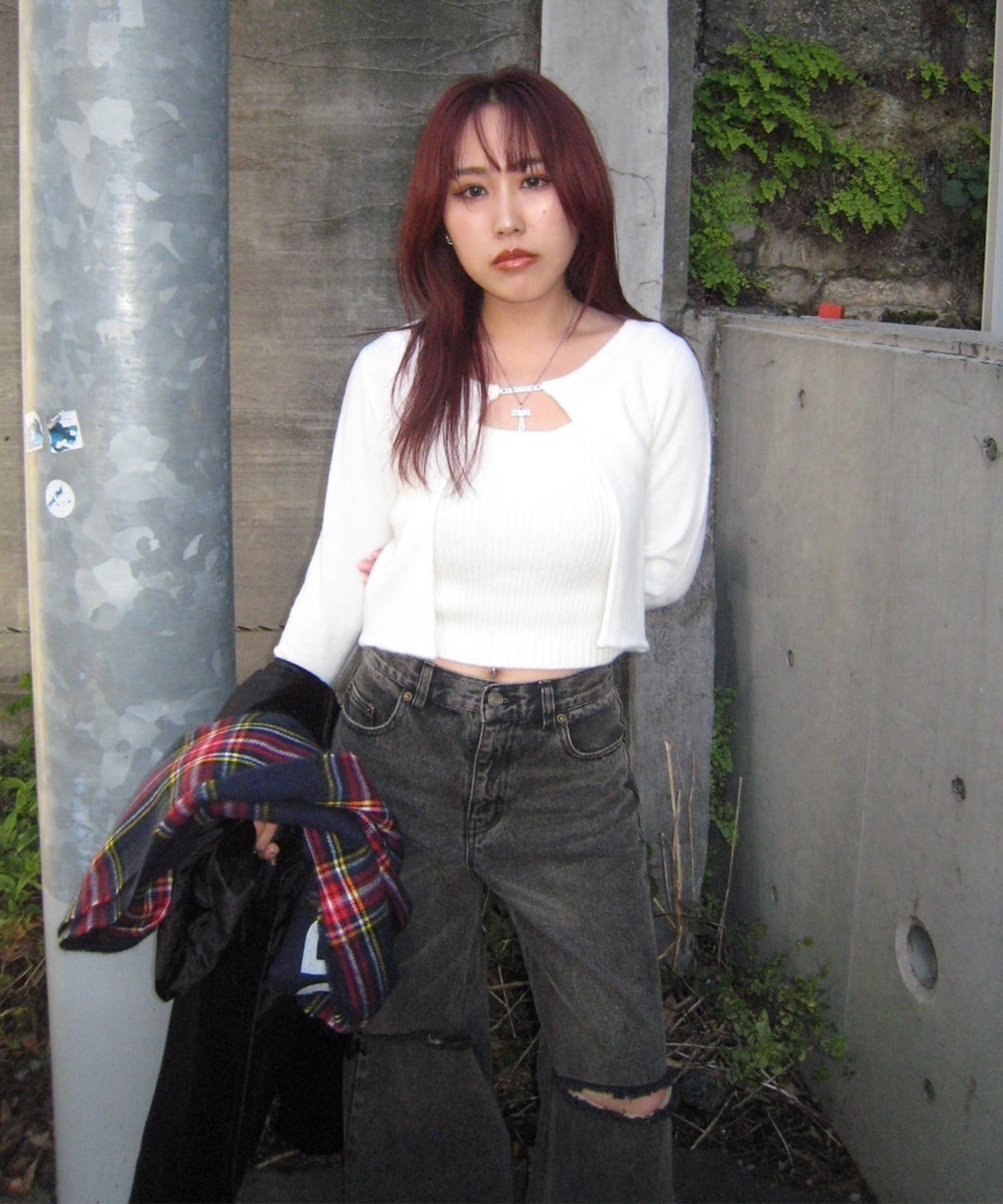 STAFF:158cm/COLOR:WHITE/SIZE:F