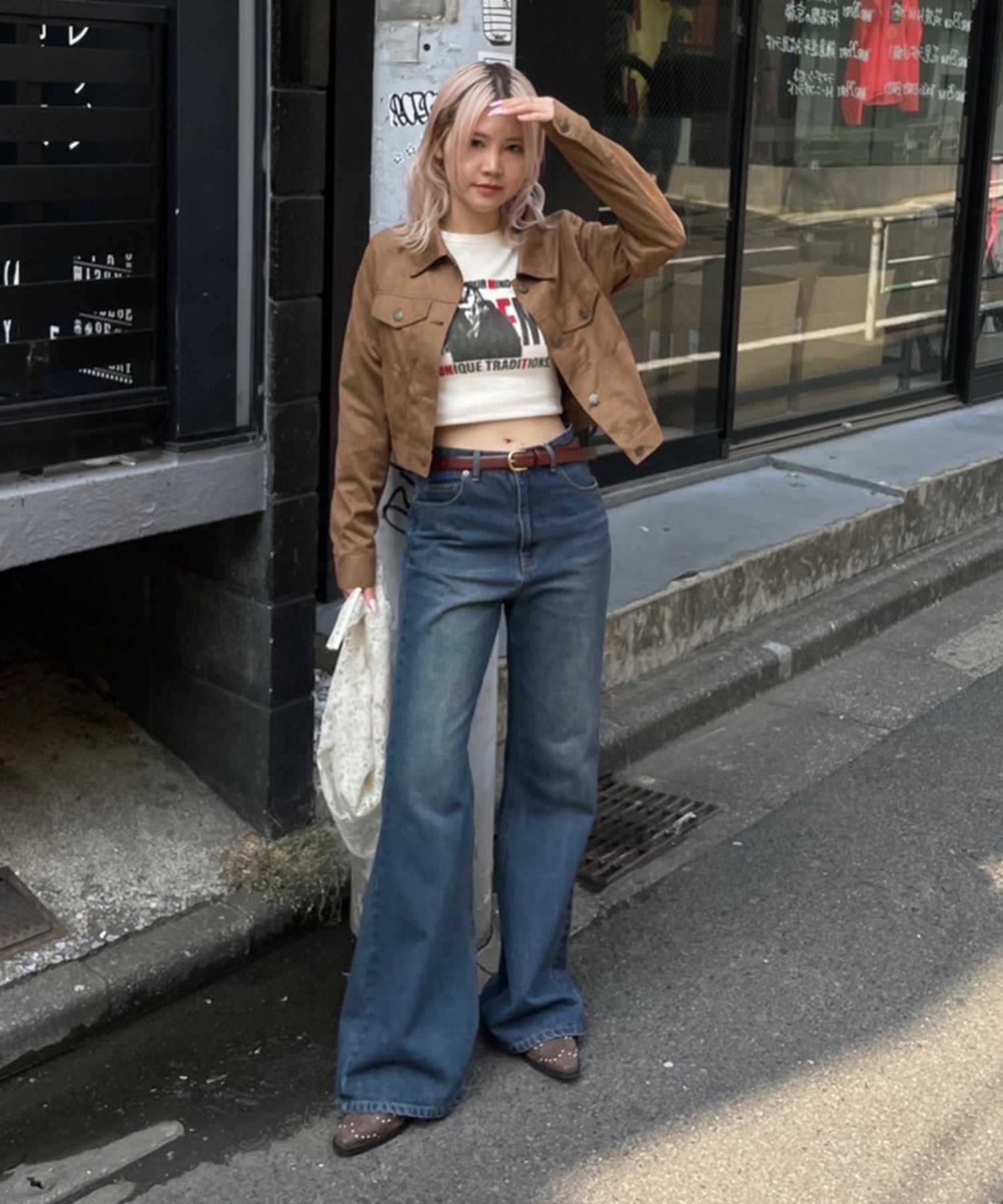 STAFF:162cm/COLOR:BROWN/SIZE:F