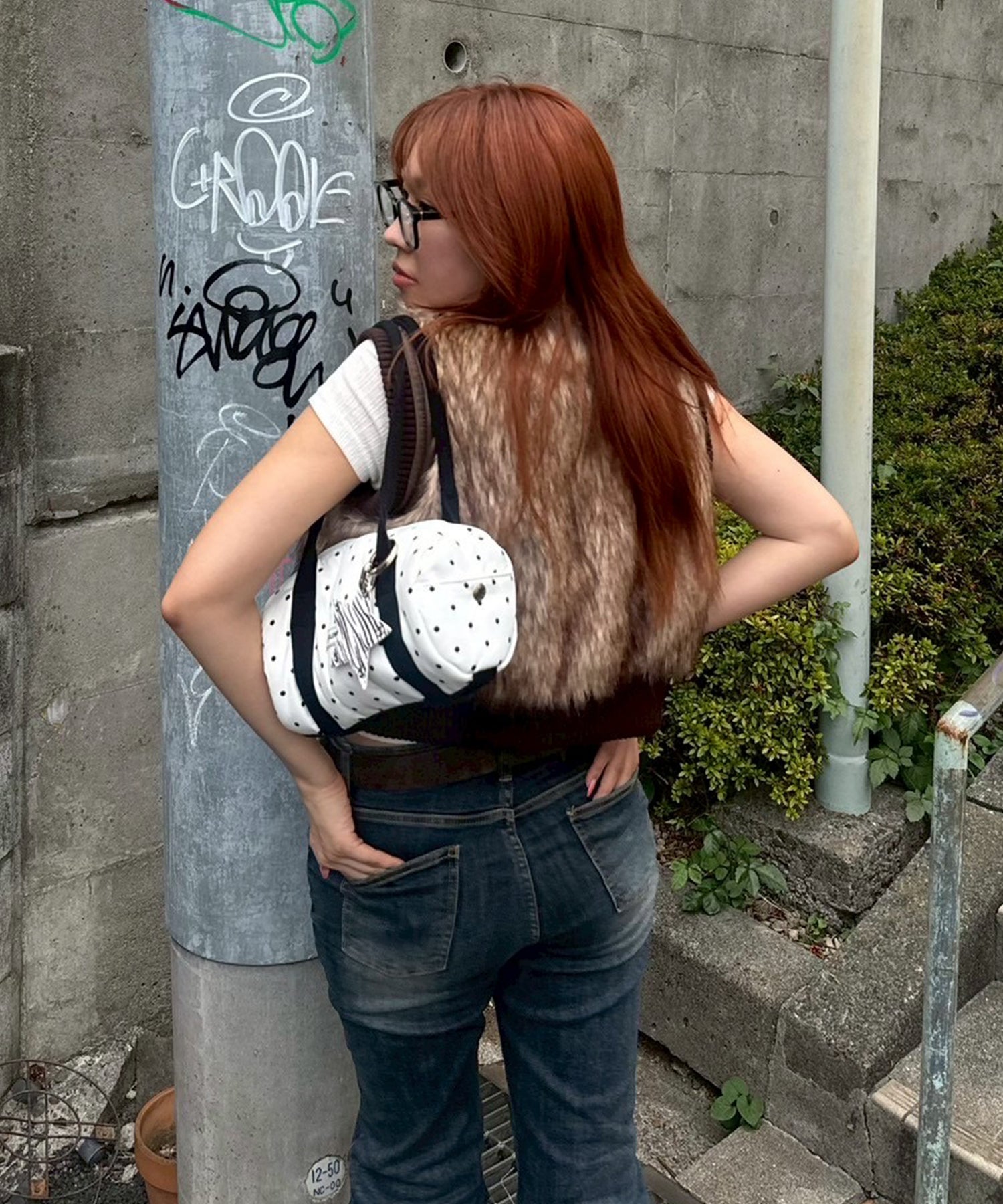 STAFF:158cm/COLOR:BROWN/SIZE:F
