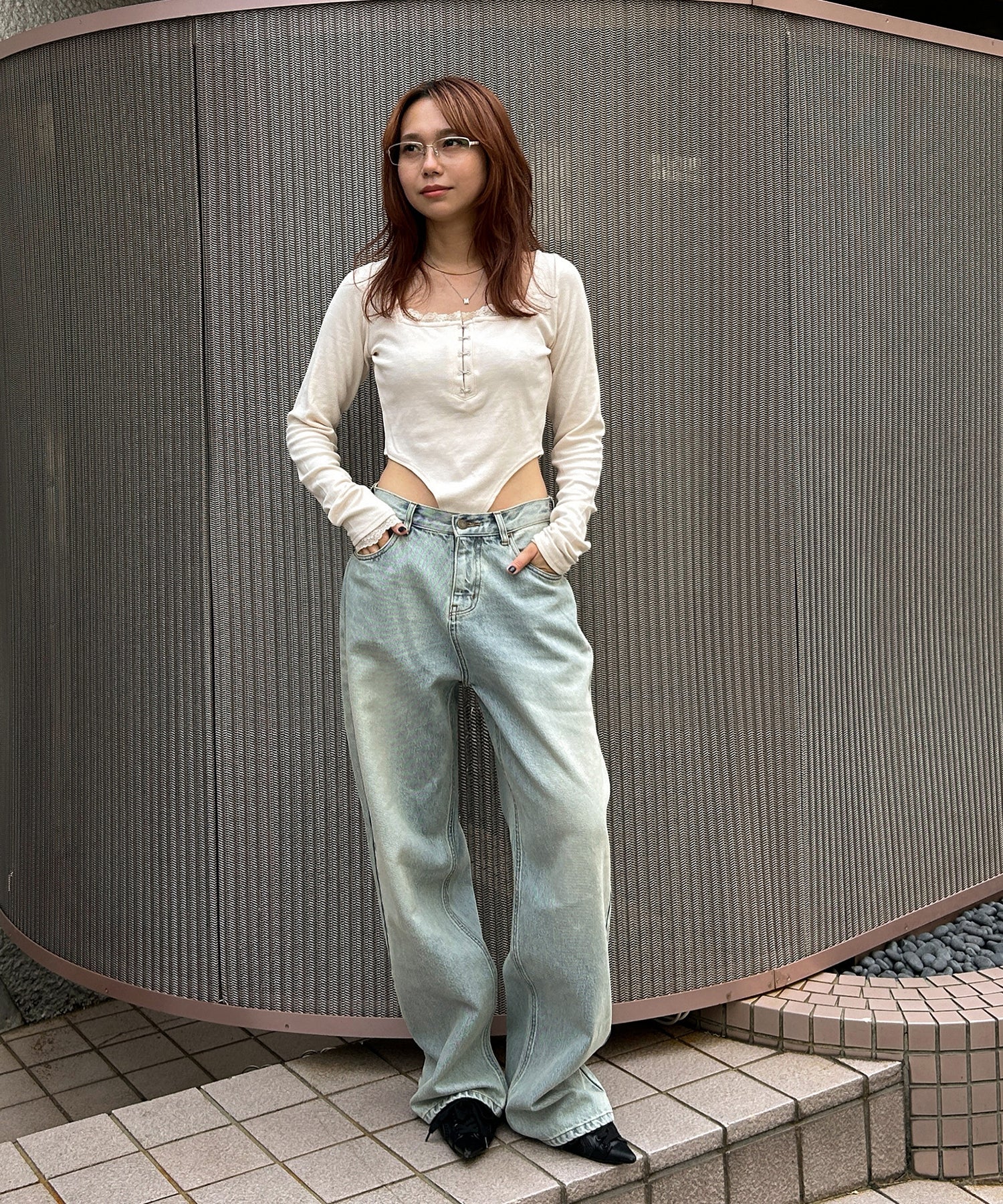 STAFF:159cm/COLOR:LIGHT BLUE/SIZE:M