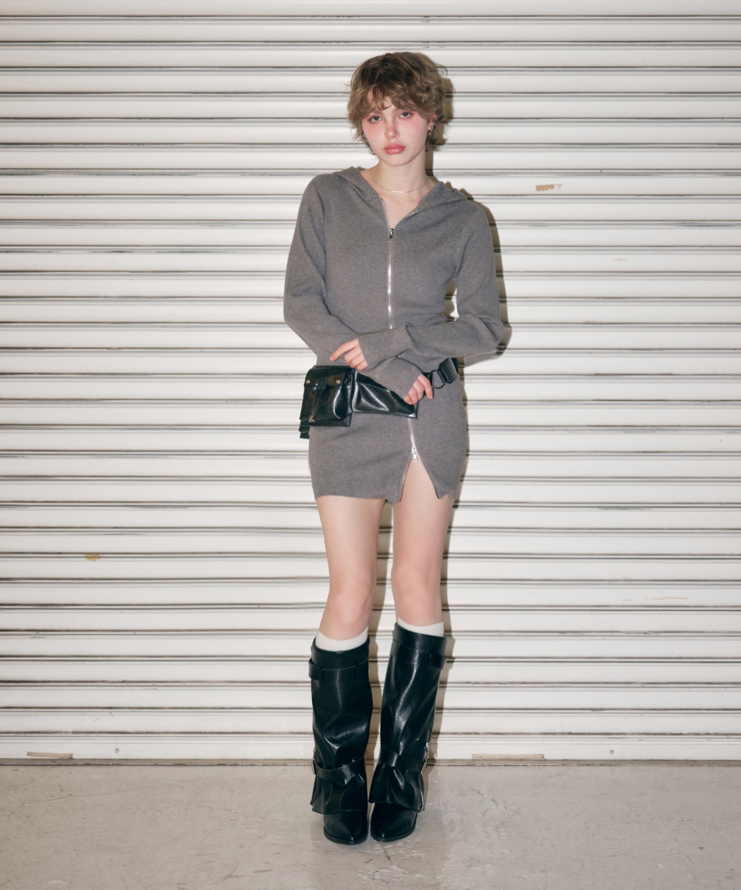 MODEL:170cm/COLOR:GRAY/SIZE:F