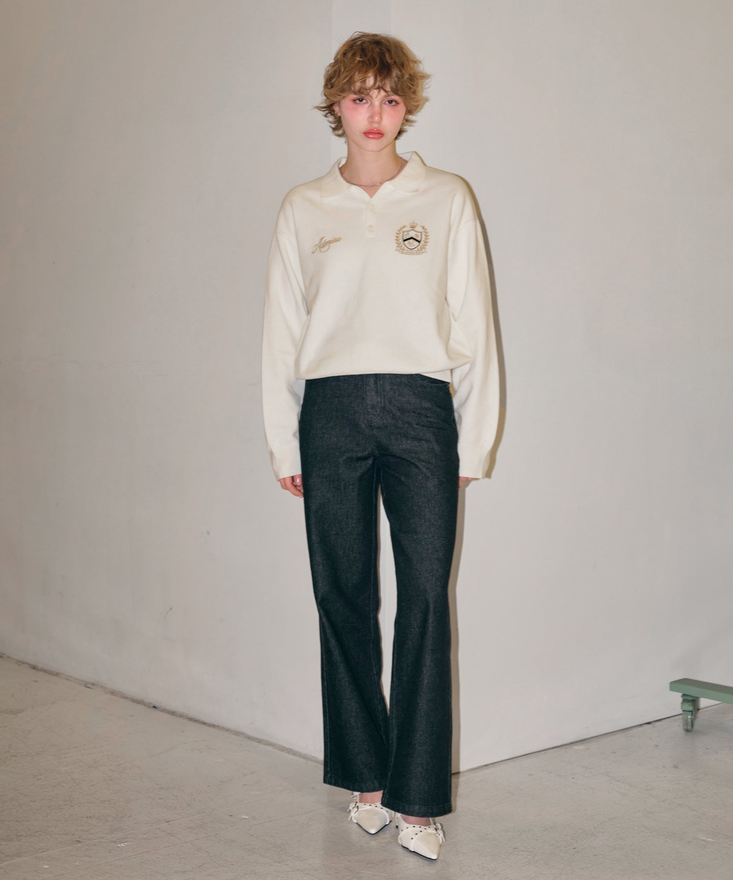 MODEL:170cm/COLOR:WHITE/SIZE:F