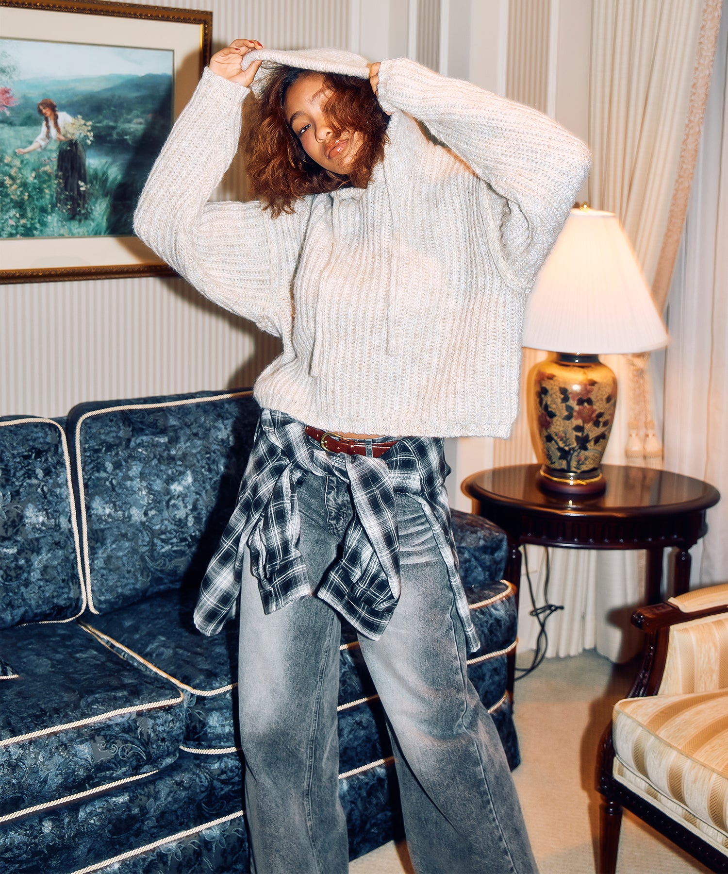 MODEL:170cm/COLOR:LIGHT BEIGE/SIZE:F