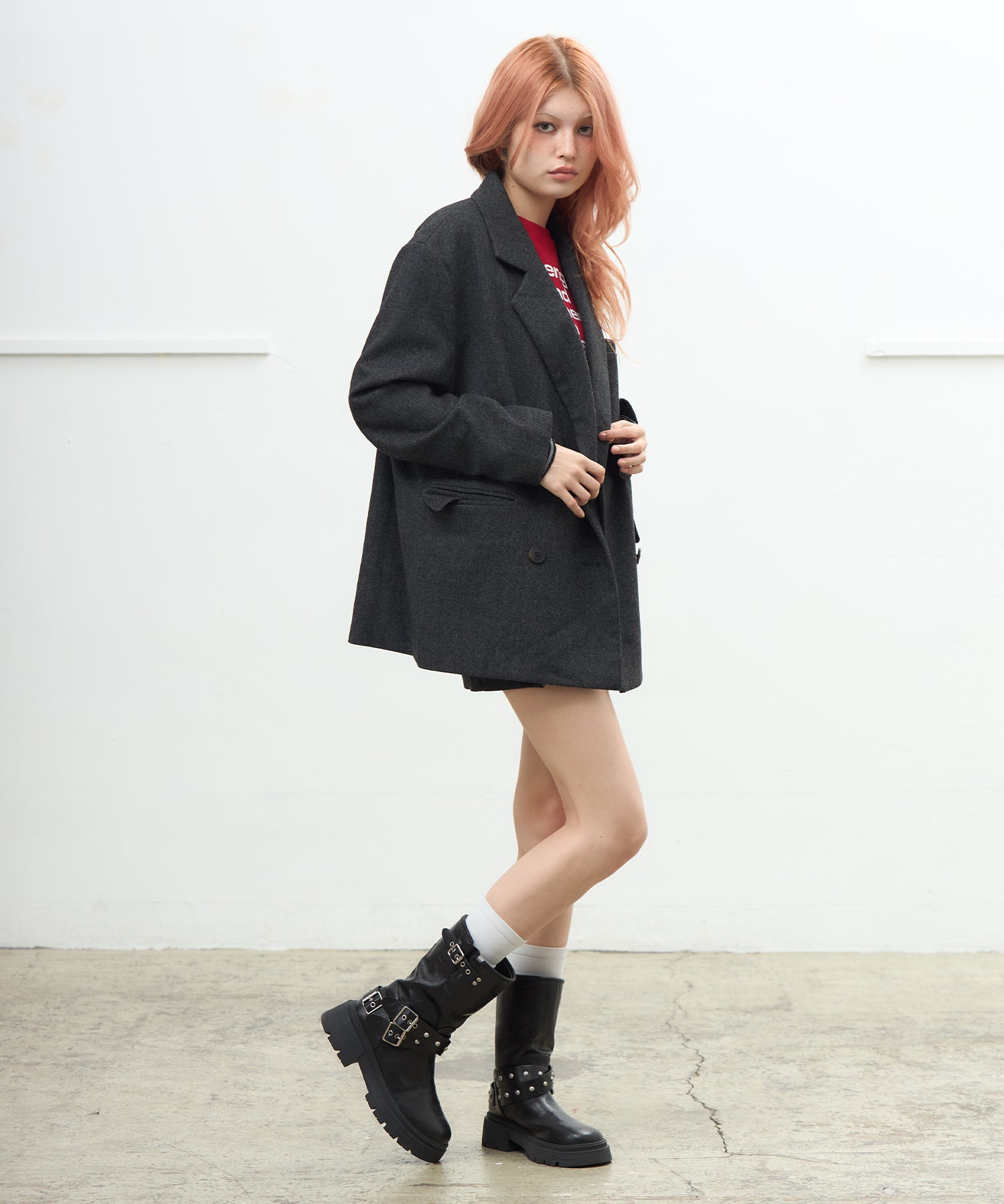 MODEL:170cm/COLOR:BLACK/SIZE:M