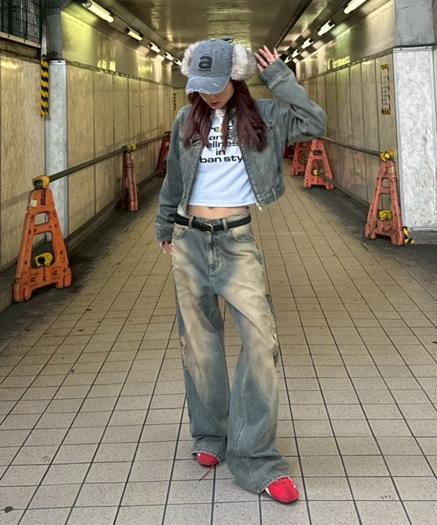 MODEL:155cm/COLOR:BLUE/SIZE:S