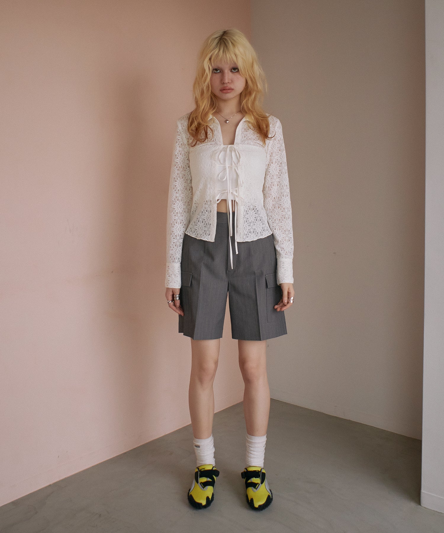 MODEL:170cm/COLOR:GRAY/SIZE:F