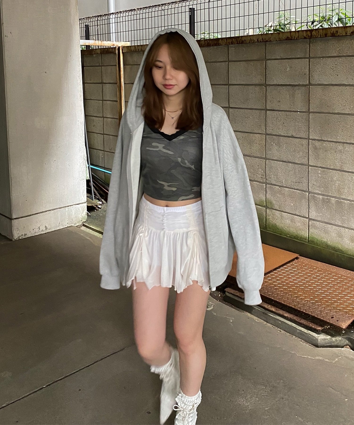 STAFF:159cm/COLOR:WHITE/SIZE:F