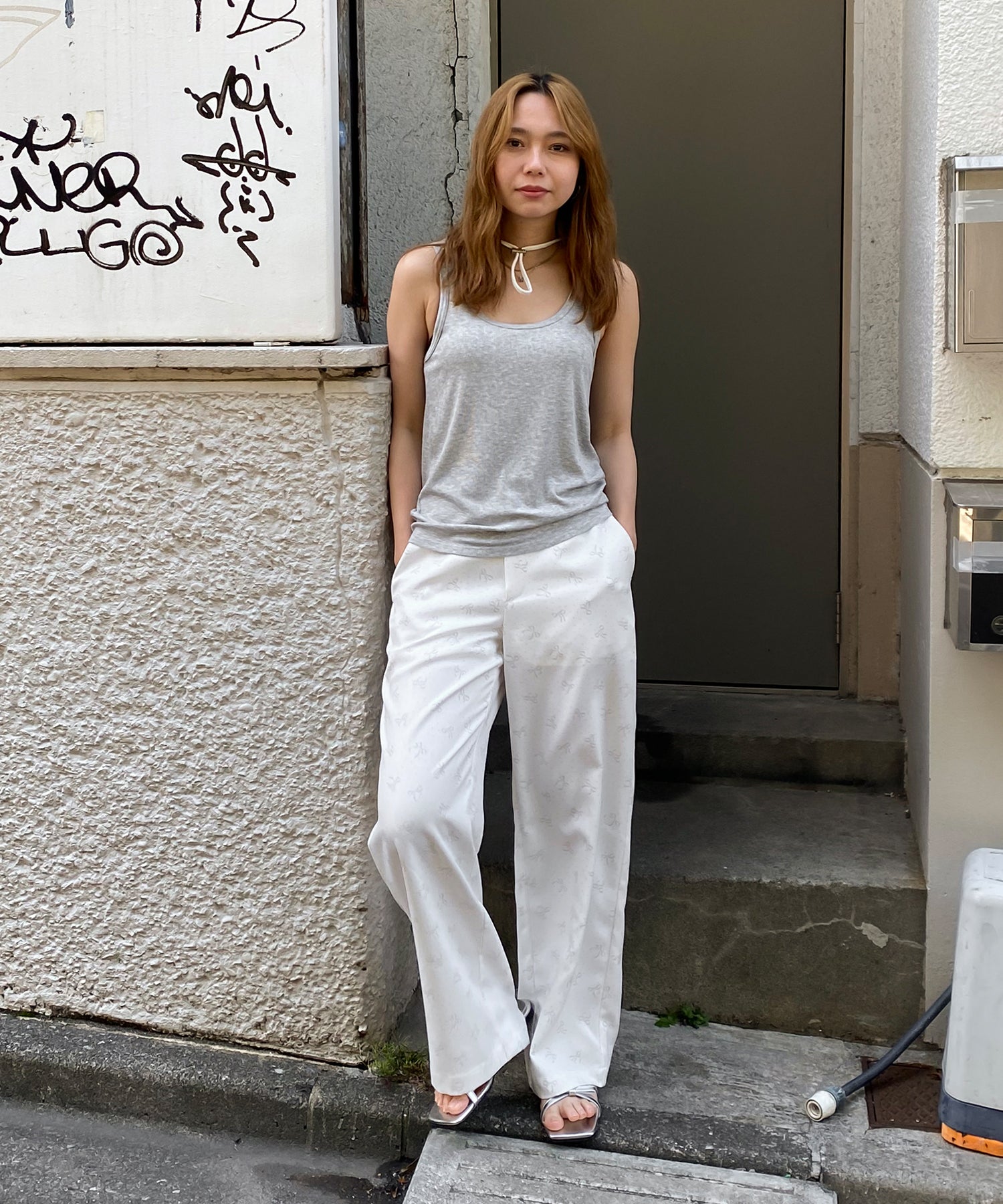 STAFF:159cm/COLOR:WHITE/SIZE:F