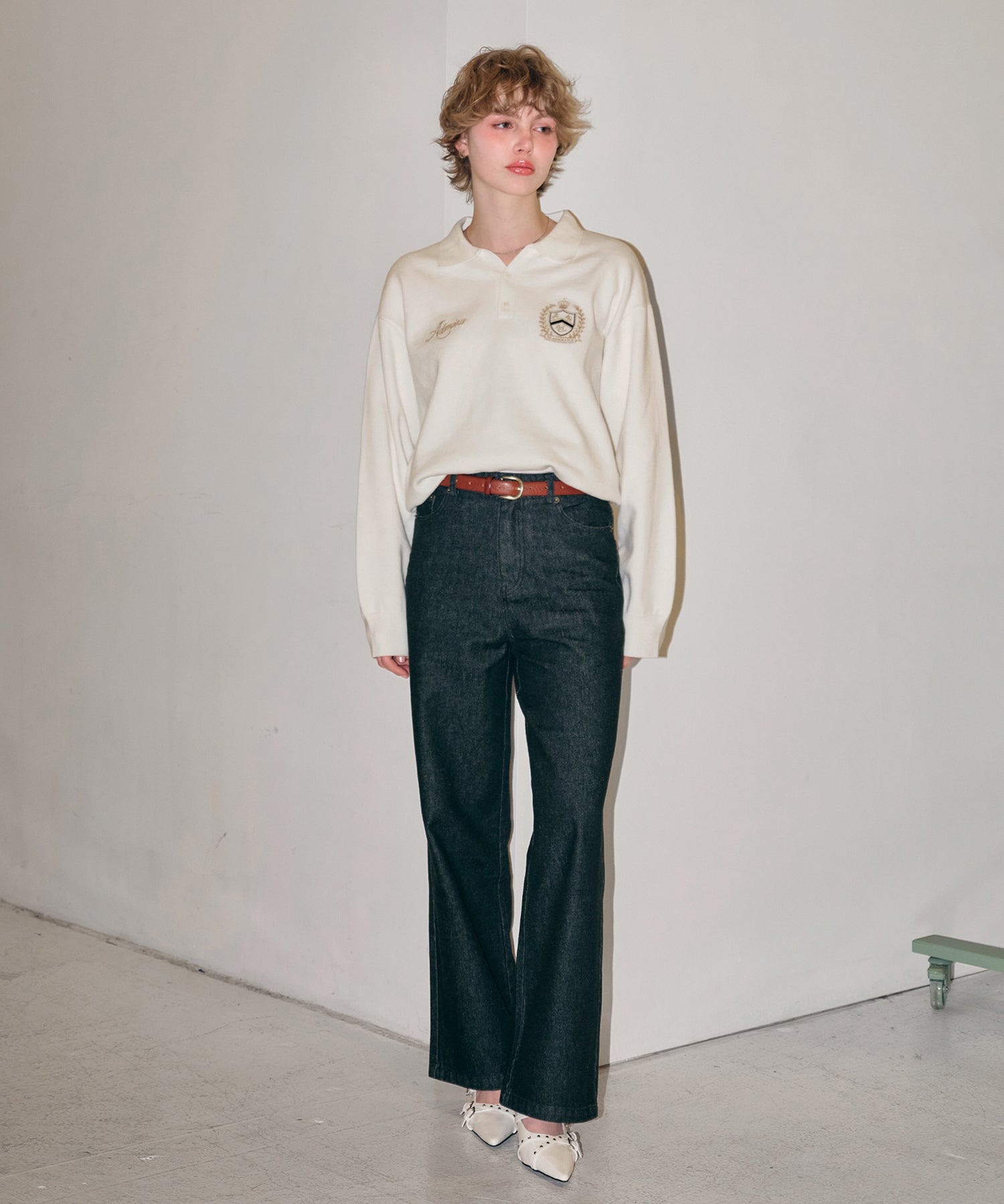 MODEL:170cm/COLOR:WHITE/SIZE:F