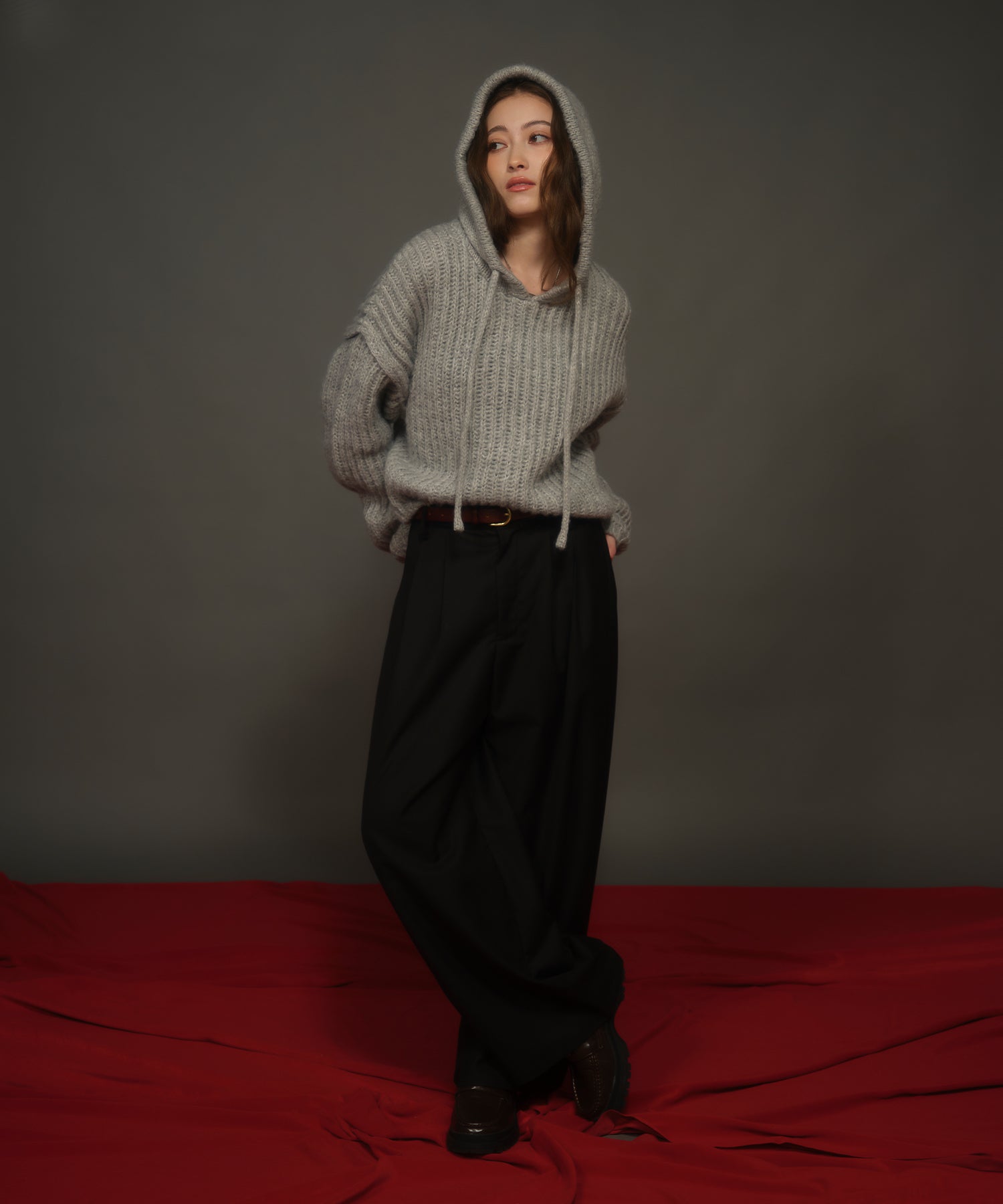 MODEL:163cm/COLOR:GRAY/SIZE:F