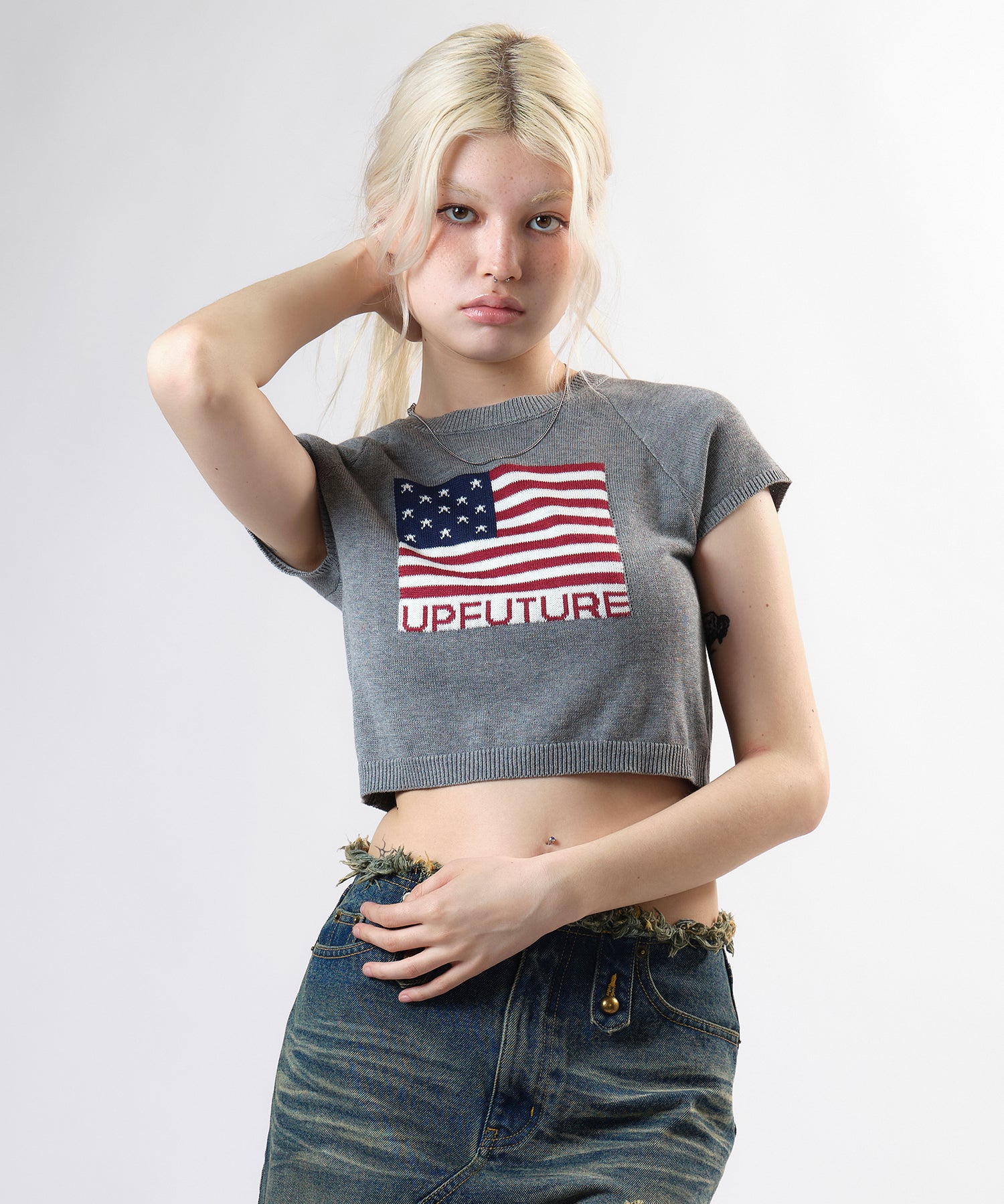 MODEL:170cm/COLOR:GRAY/SIZE:F