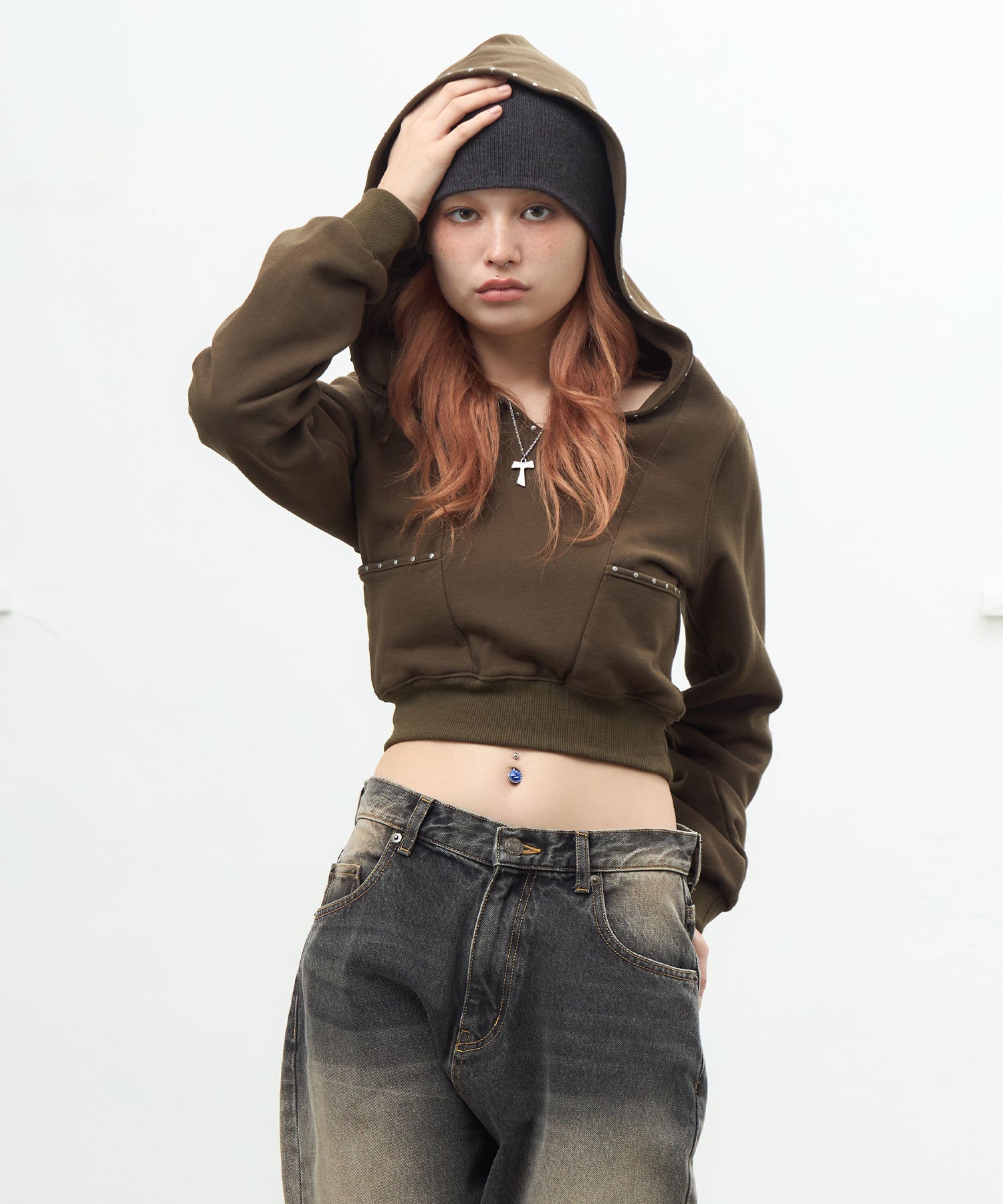 MODEL:170cm/COLOR:KHAKI/SIZE:F