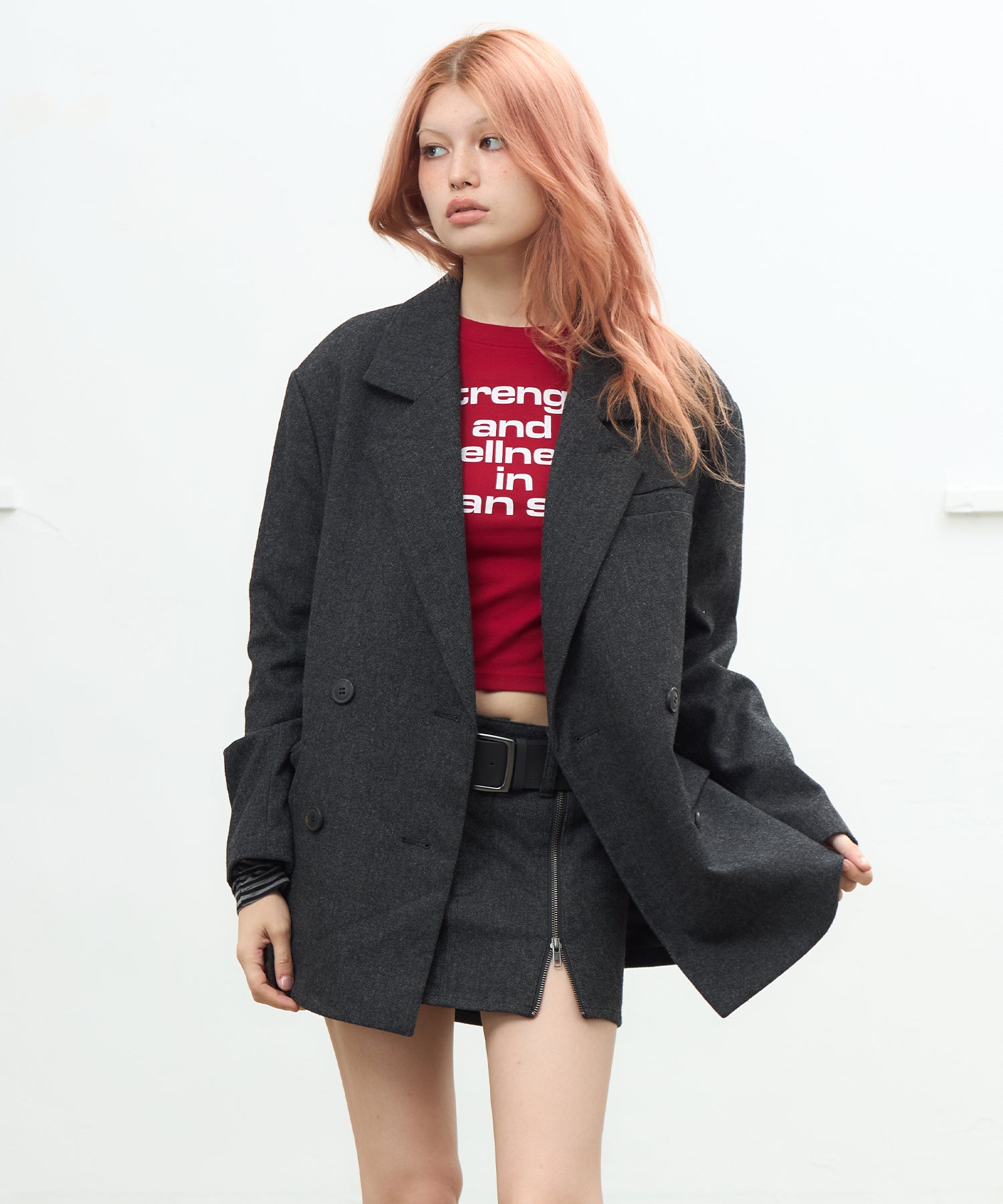 MODEL:170cm/COLOR:BLACK/SIZE:M
