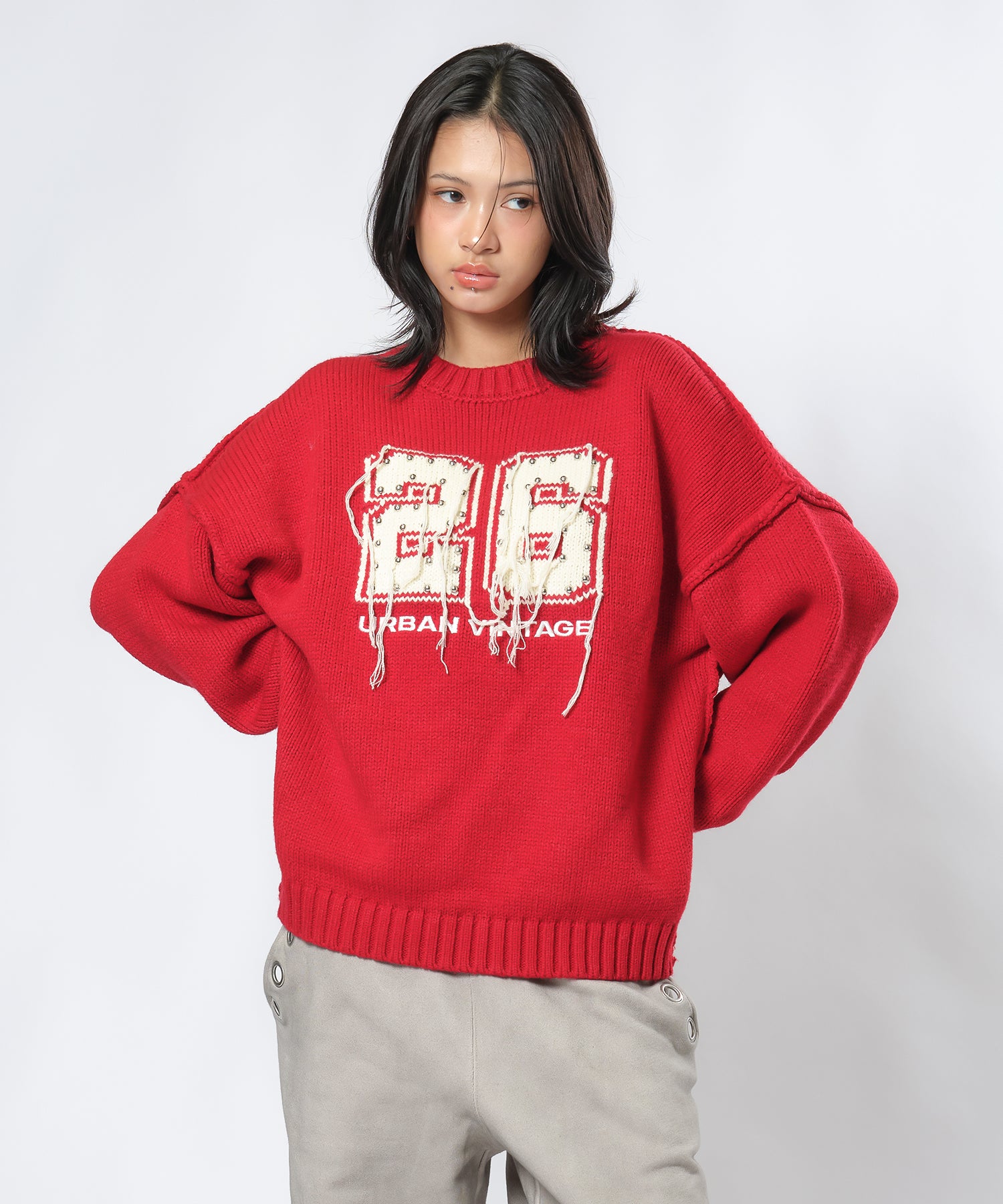 MODEL:170cm/COLOR:RED/SIZE:F