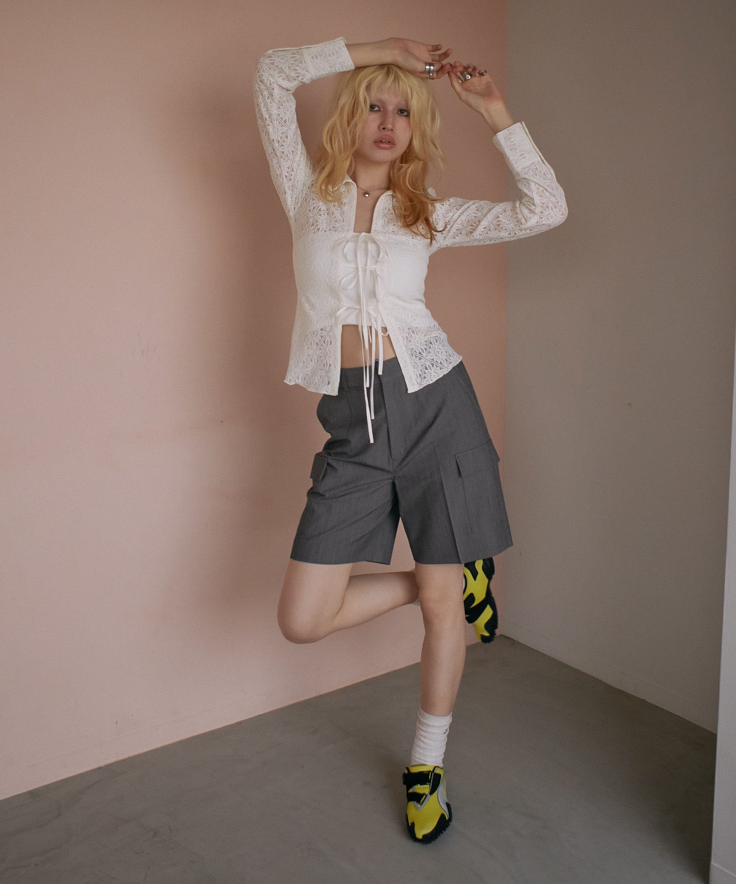 MODEL:170cm/COLOR:GRAY/SIZE:F