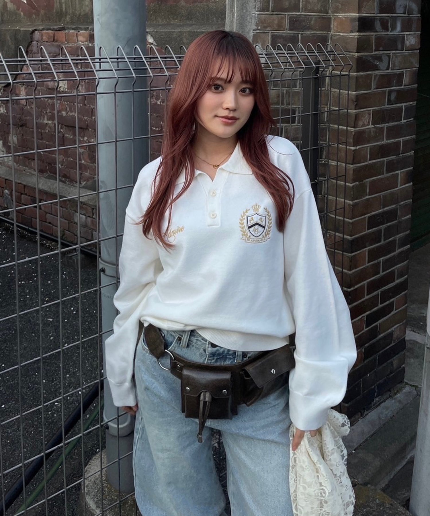 STAFF:153cm/COLOR:WHITE/SIZE:F