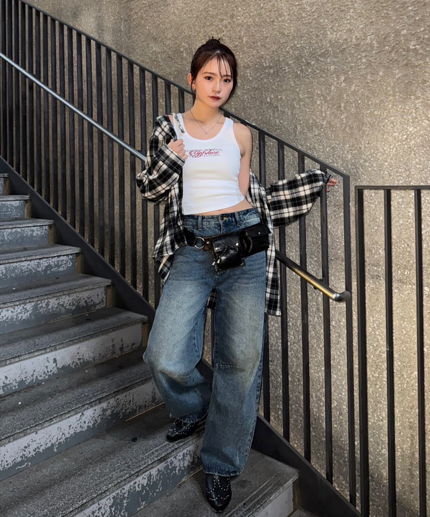 STAFF:170cm/COLOR:WHITE/SIZE:F