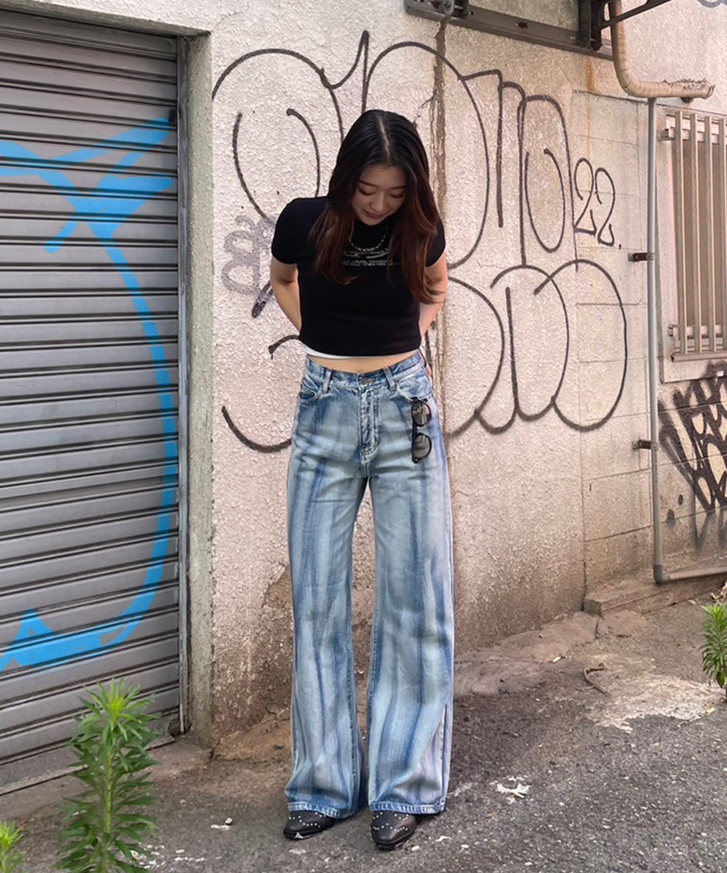 STAFF:157cm/COLOR:BLUE/SIZE:24