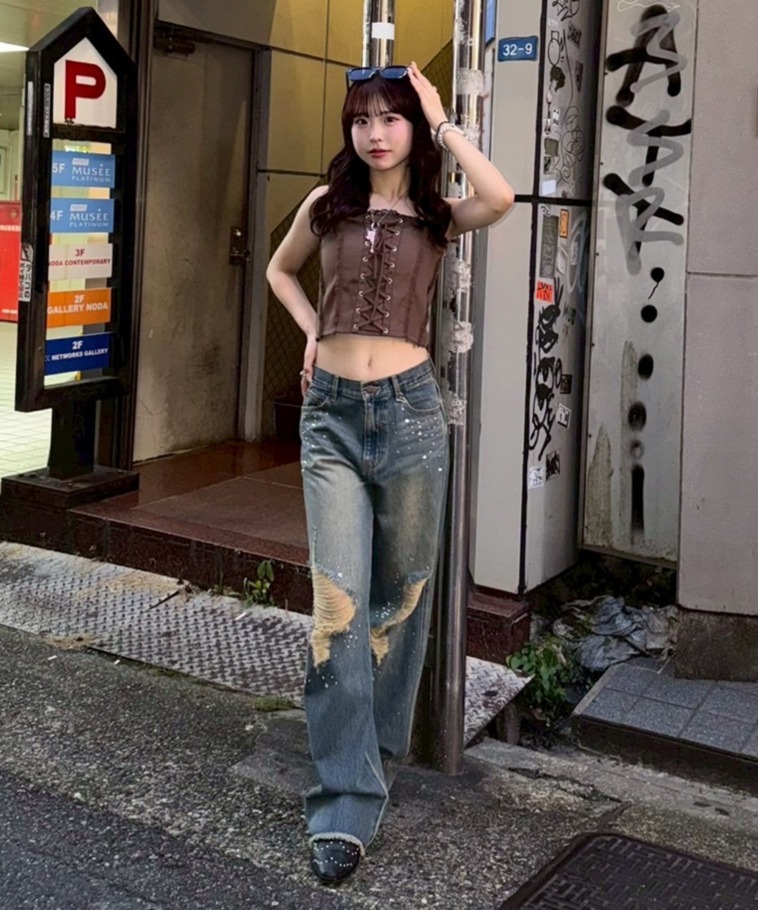 STAFF:155cm/COLOR:BROWN/SIZE:F