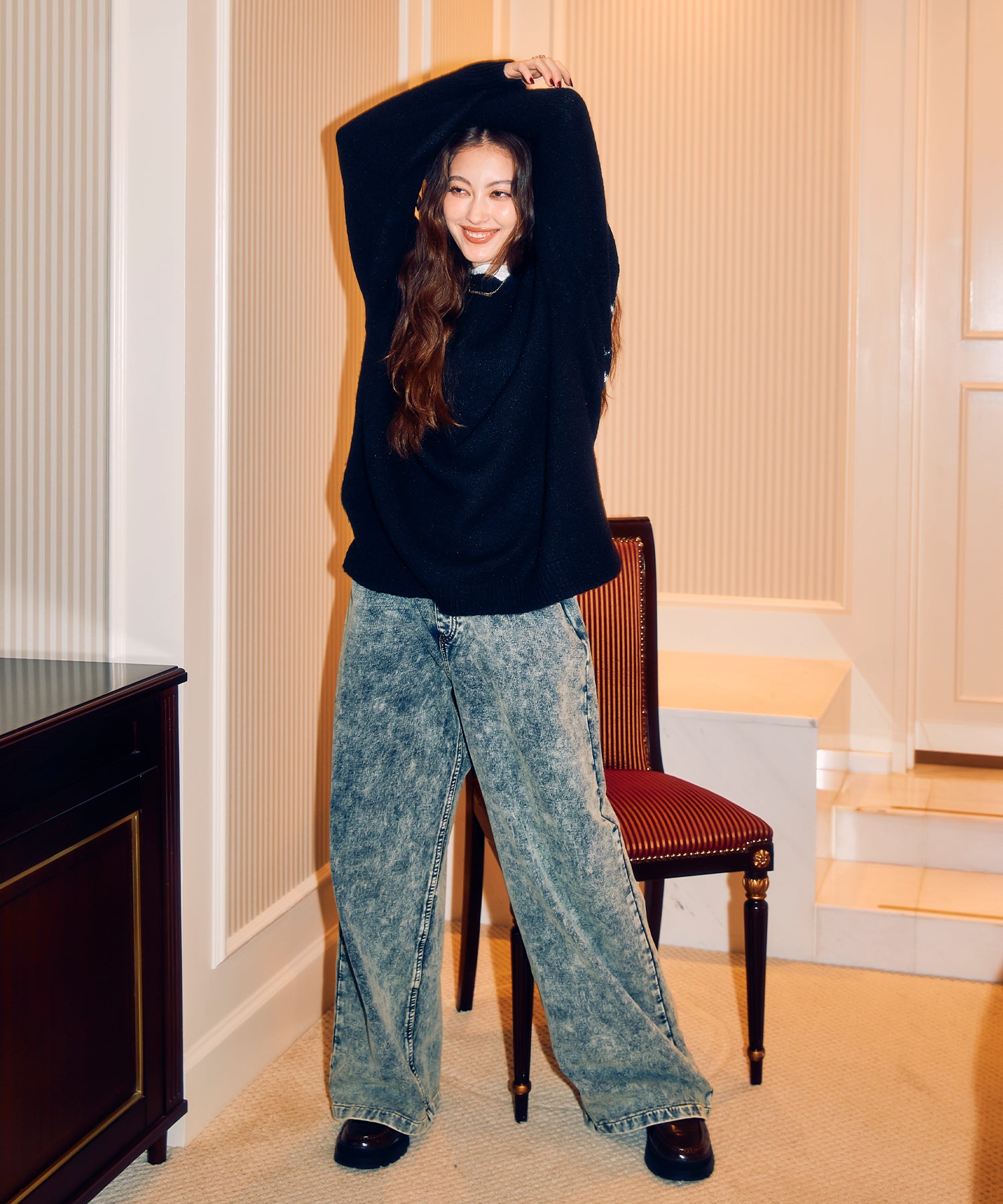 MODEL:163cm/COLOR:BLACK/SIZE:F