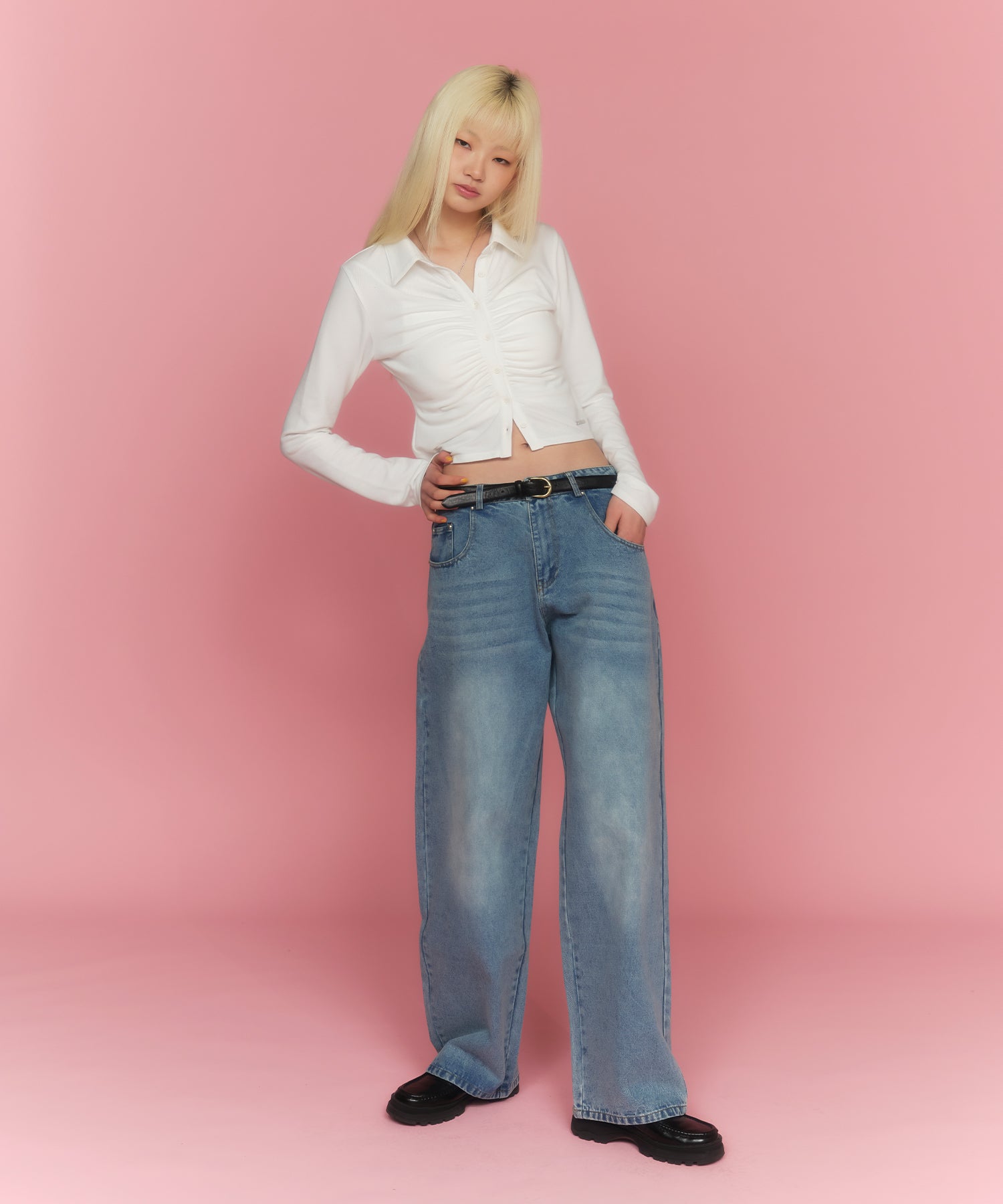 MODEL:174cm/COLOR:LIGHT BLUE/SIZE:M