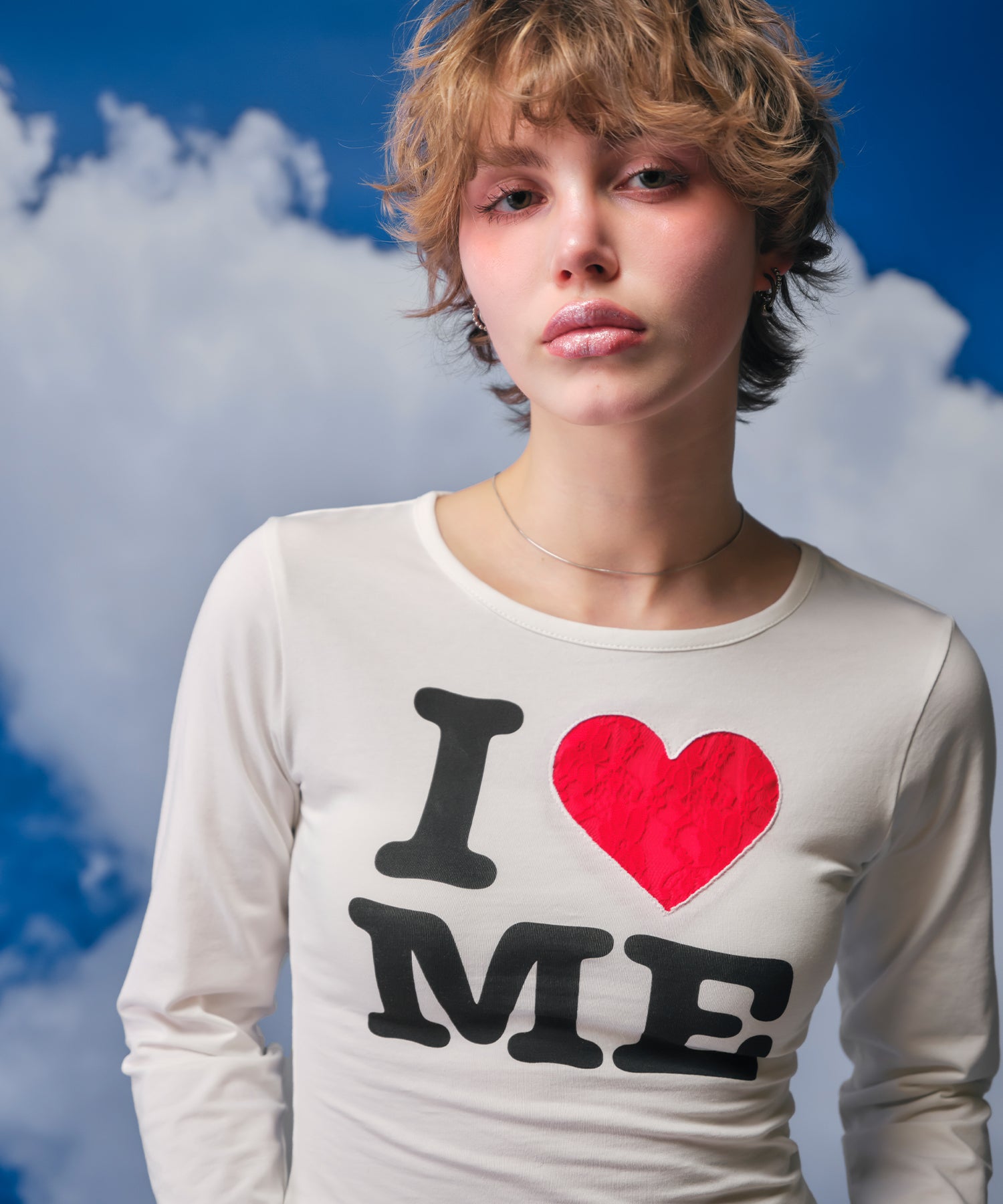 MODEL:170cm/COLOR:WHITE/SIZE:F