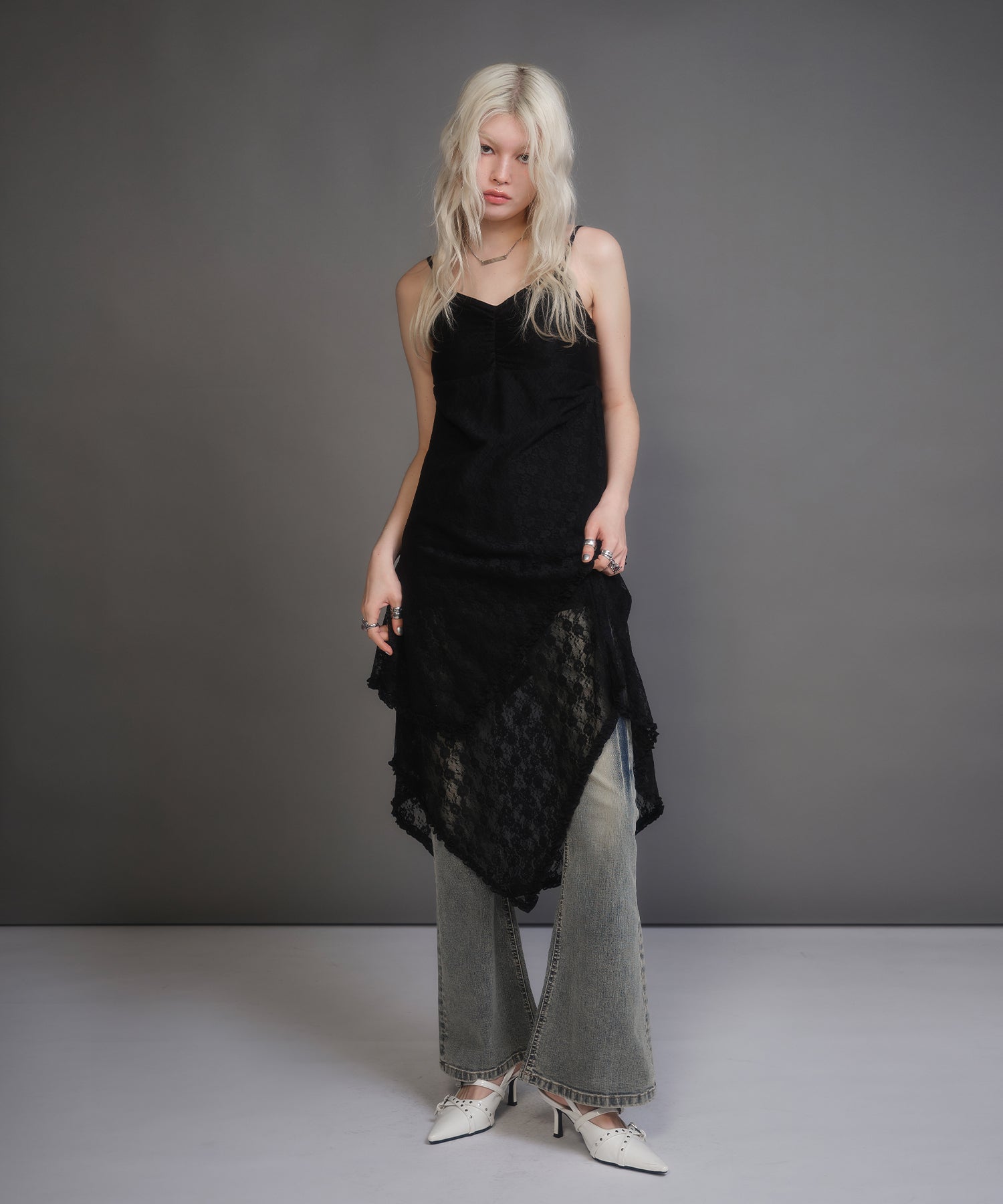 MODEL:170cm/COLOR:BLACK/SIZE:F