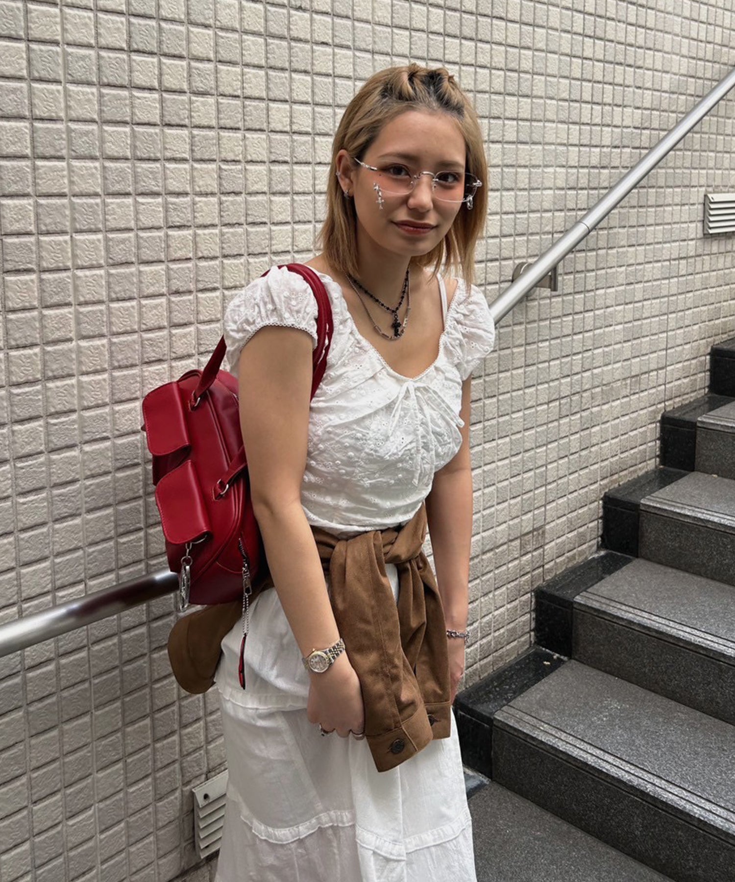 STAFF:151cm/COLOR:WHITE/SIZE:F