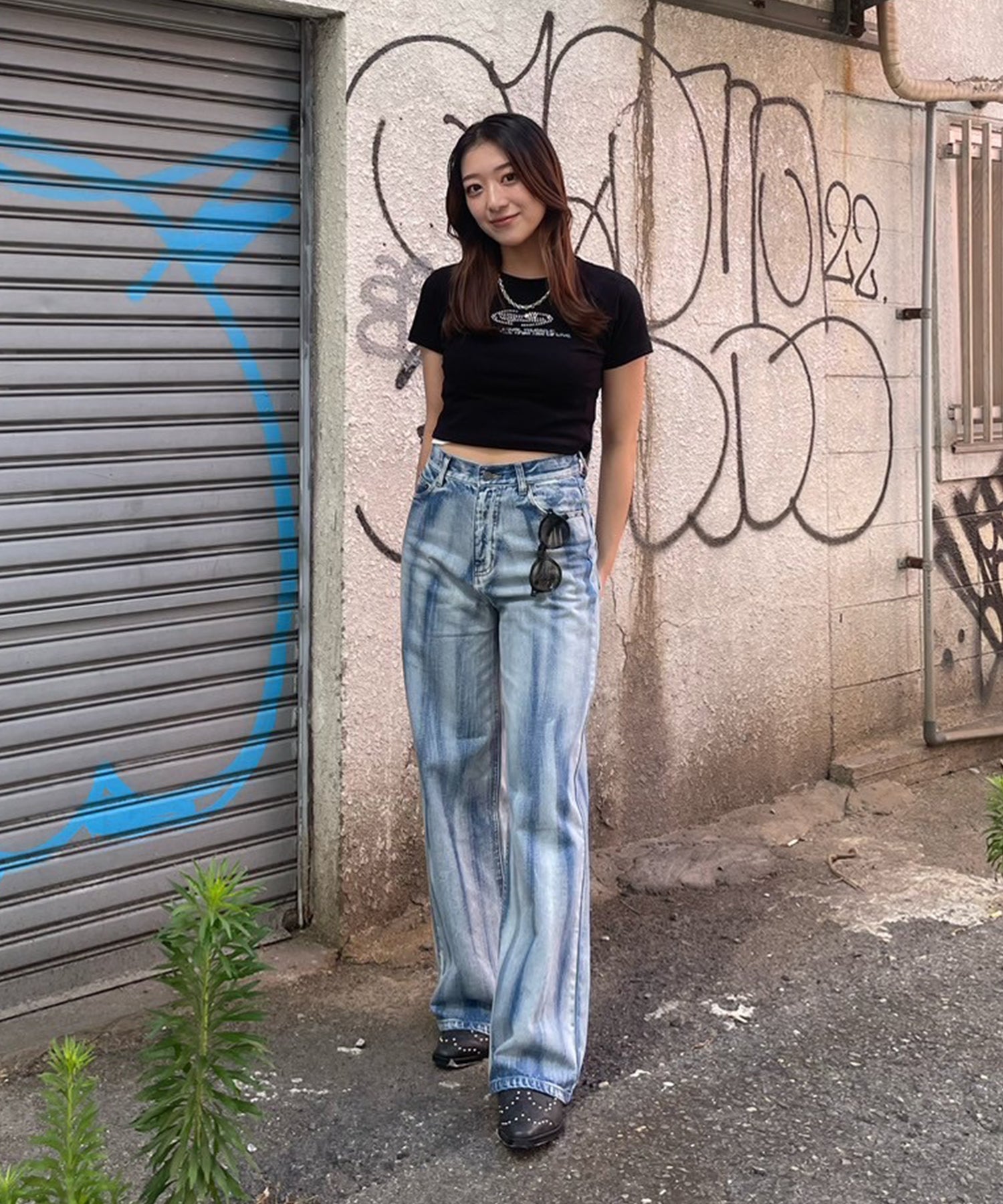 STAFF:157cm/COLOR:BLUE/SIZE:24