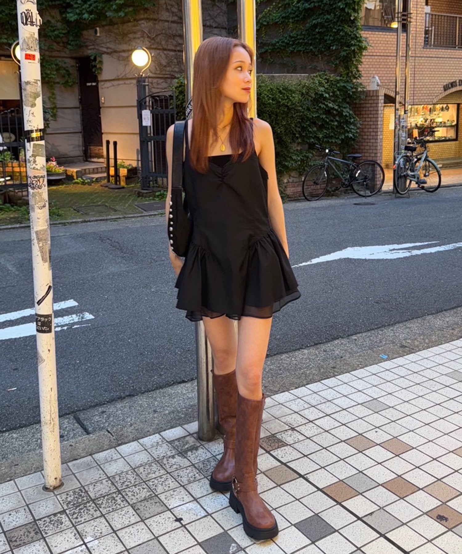 STAFF:155cm/COLOR:BROWN/SIZE:M