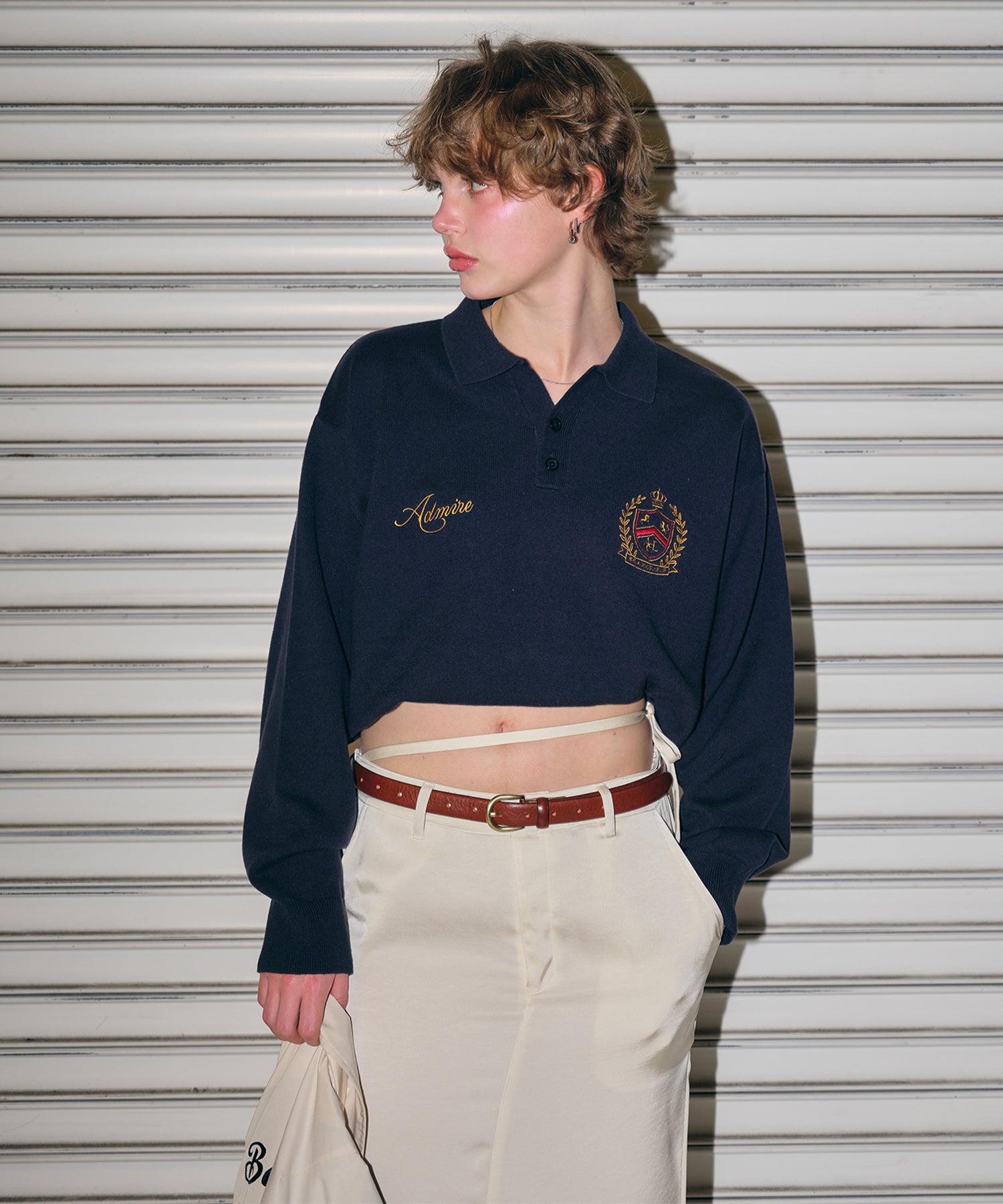 MODEL:170cm/COLOR:NAVY/SIZE:F