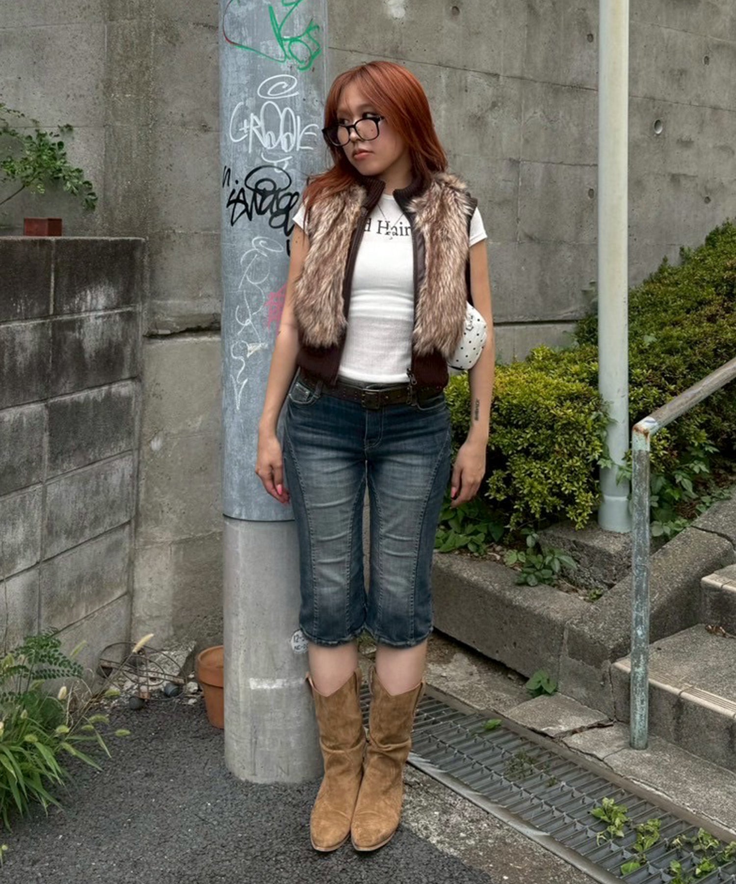 STAFF:158cm/COLOR:BROWN/SIZE:F