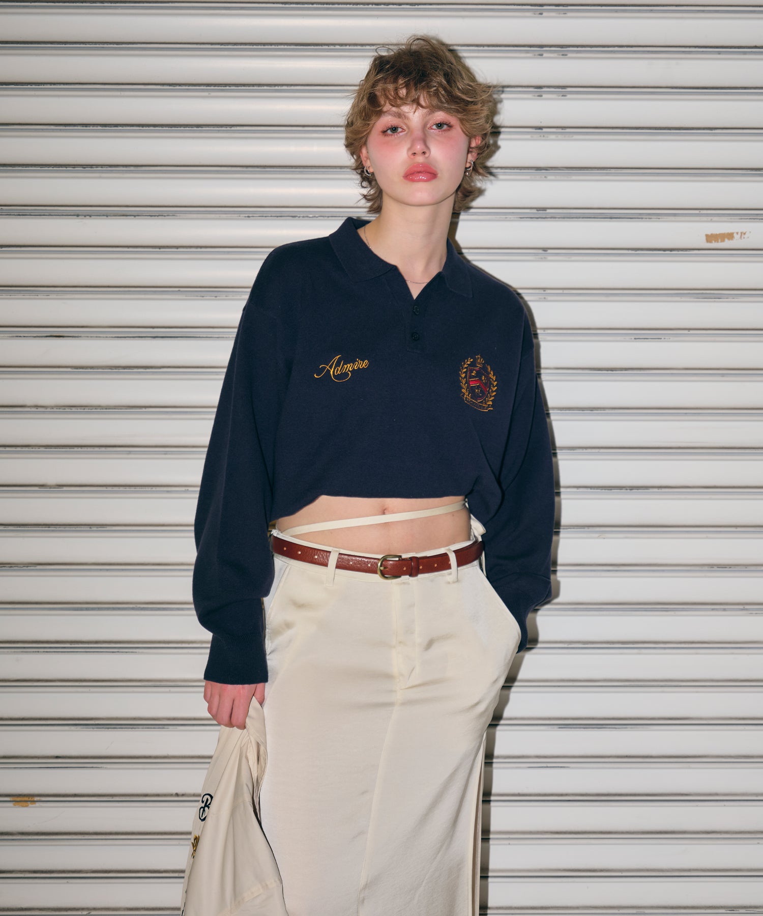 MODEL:170cm/COLOR:NAVY/SIZE:F