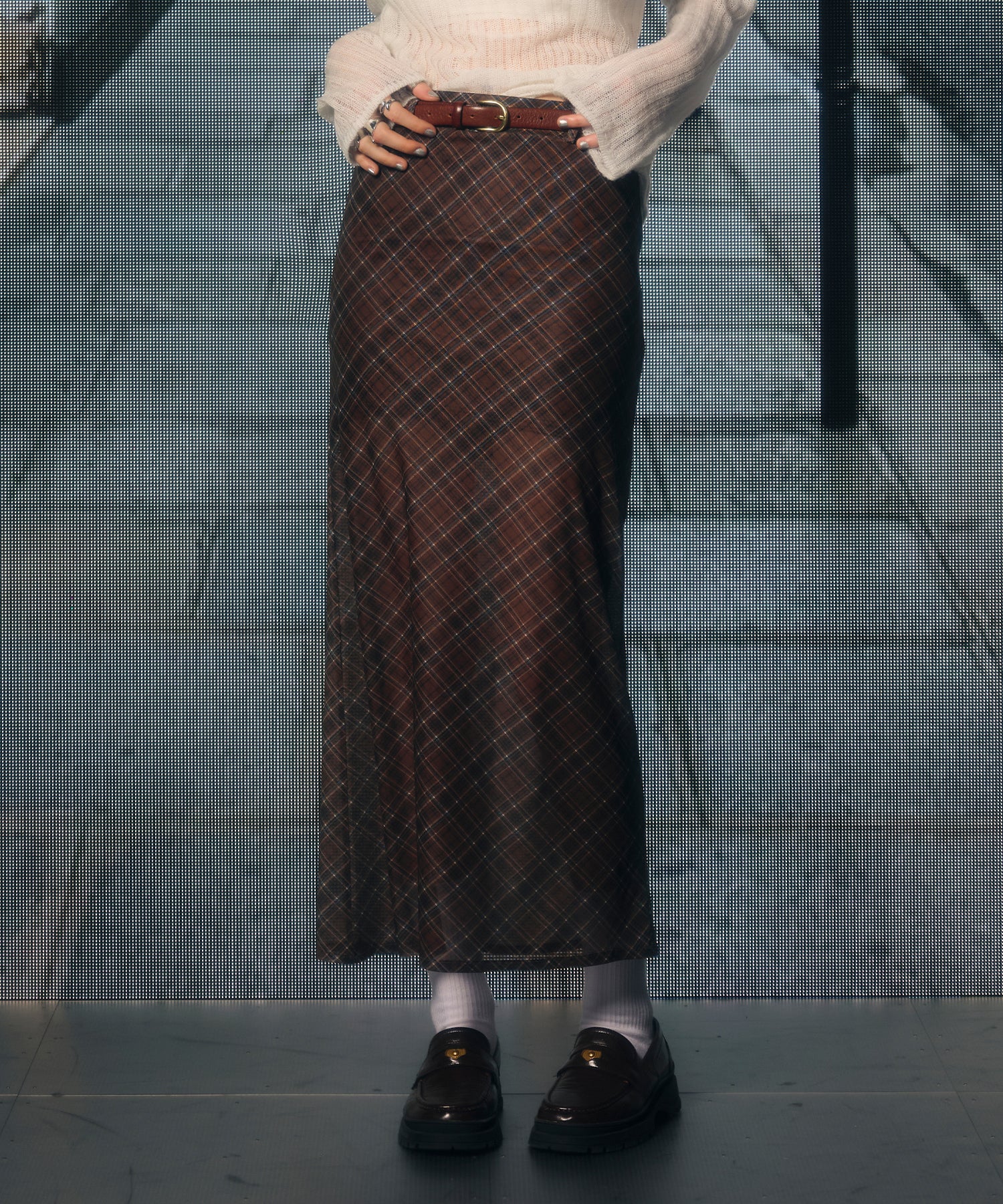 MODEL:170cm/COLOR:BROWN/SIZE:F