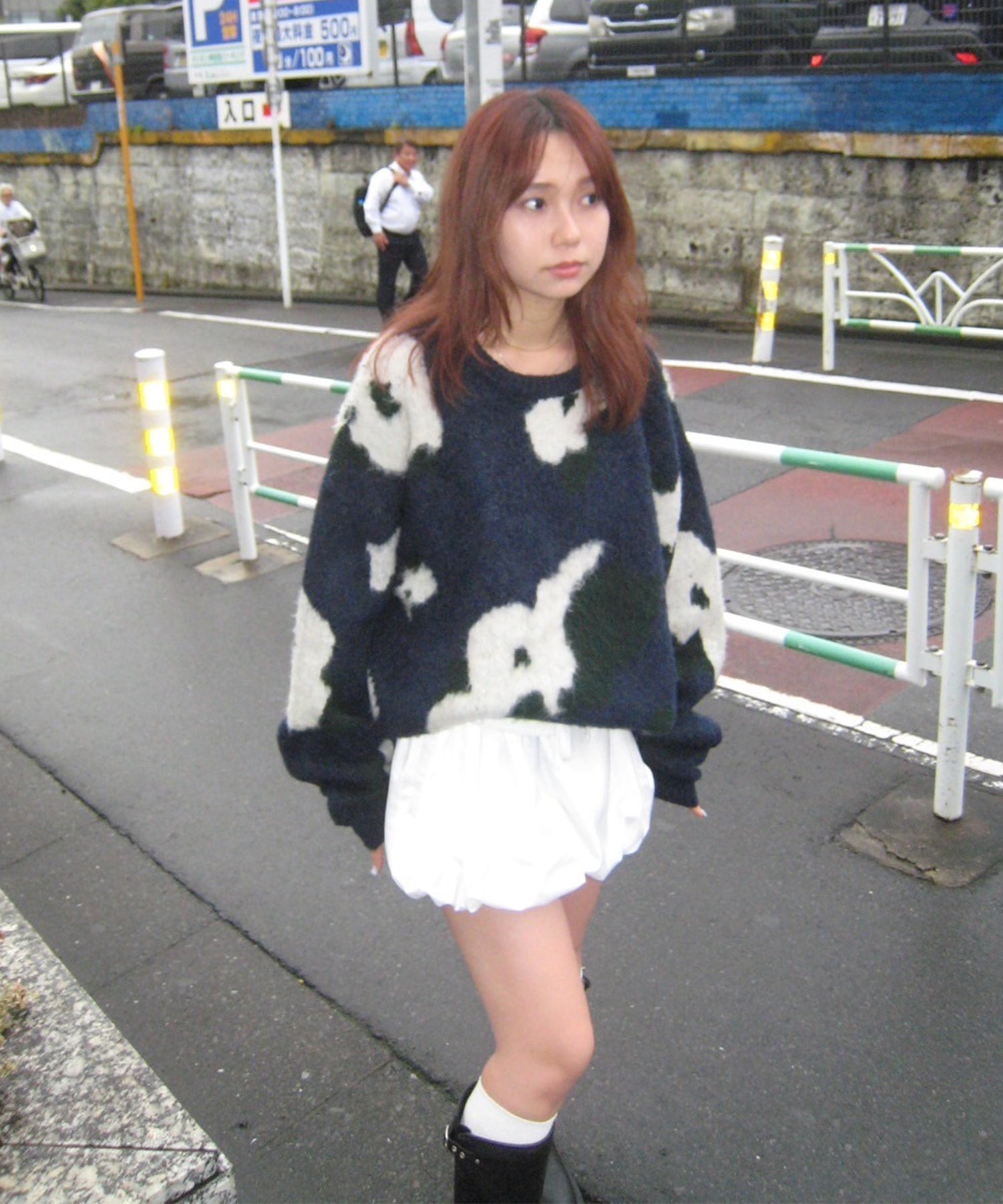 STAFF:159cm/COLOR:NAVY/SIZE:F