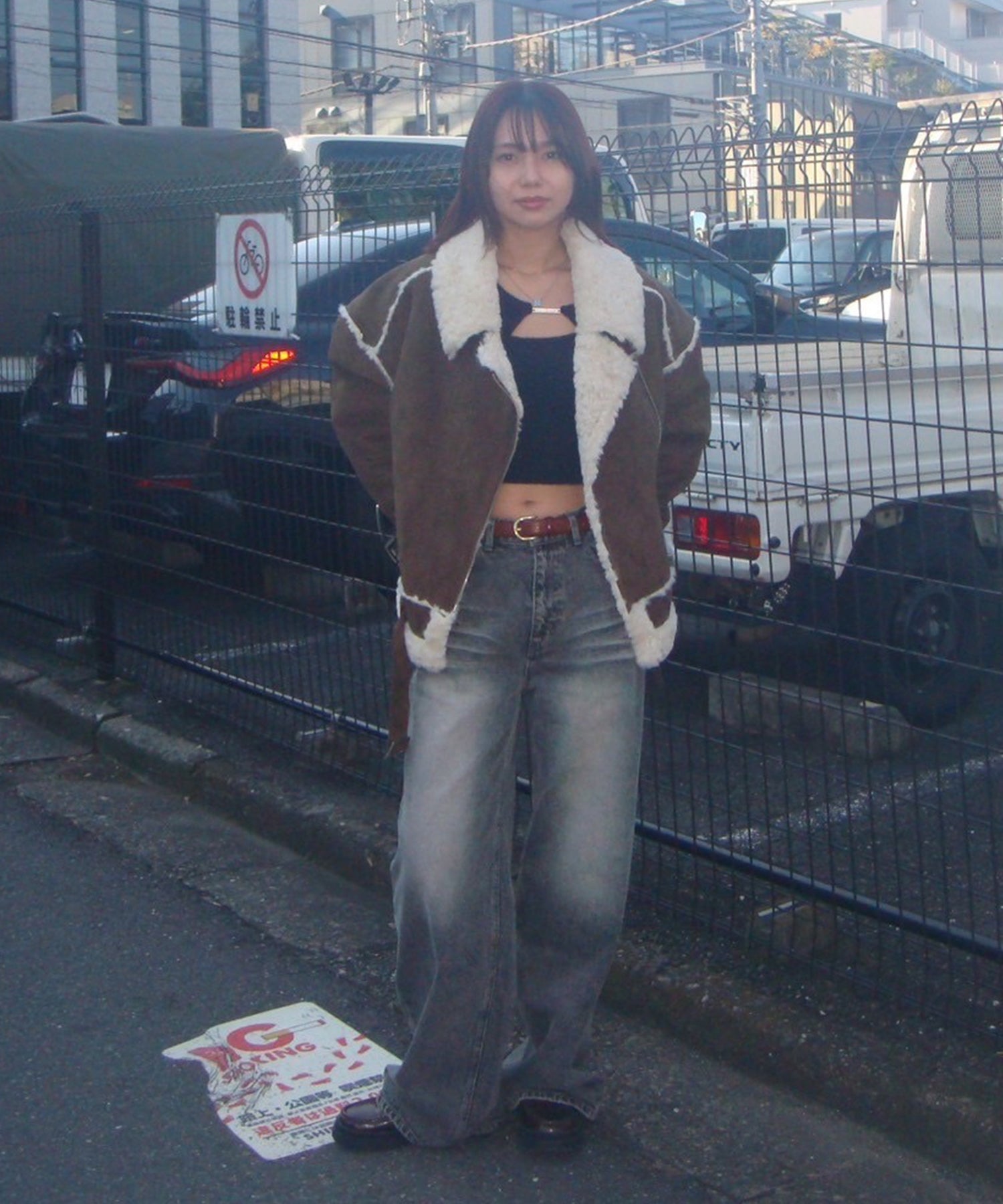 STAFF:159cm/COLOR:BROWN/SIZE:F