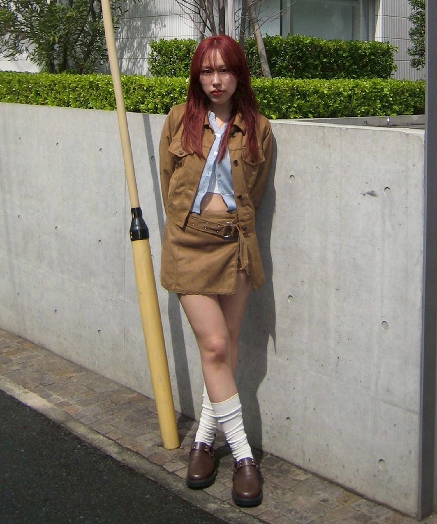 STAFF:158cm/COLOR:BROWN/SIZE:F
