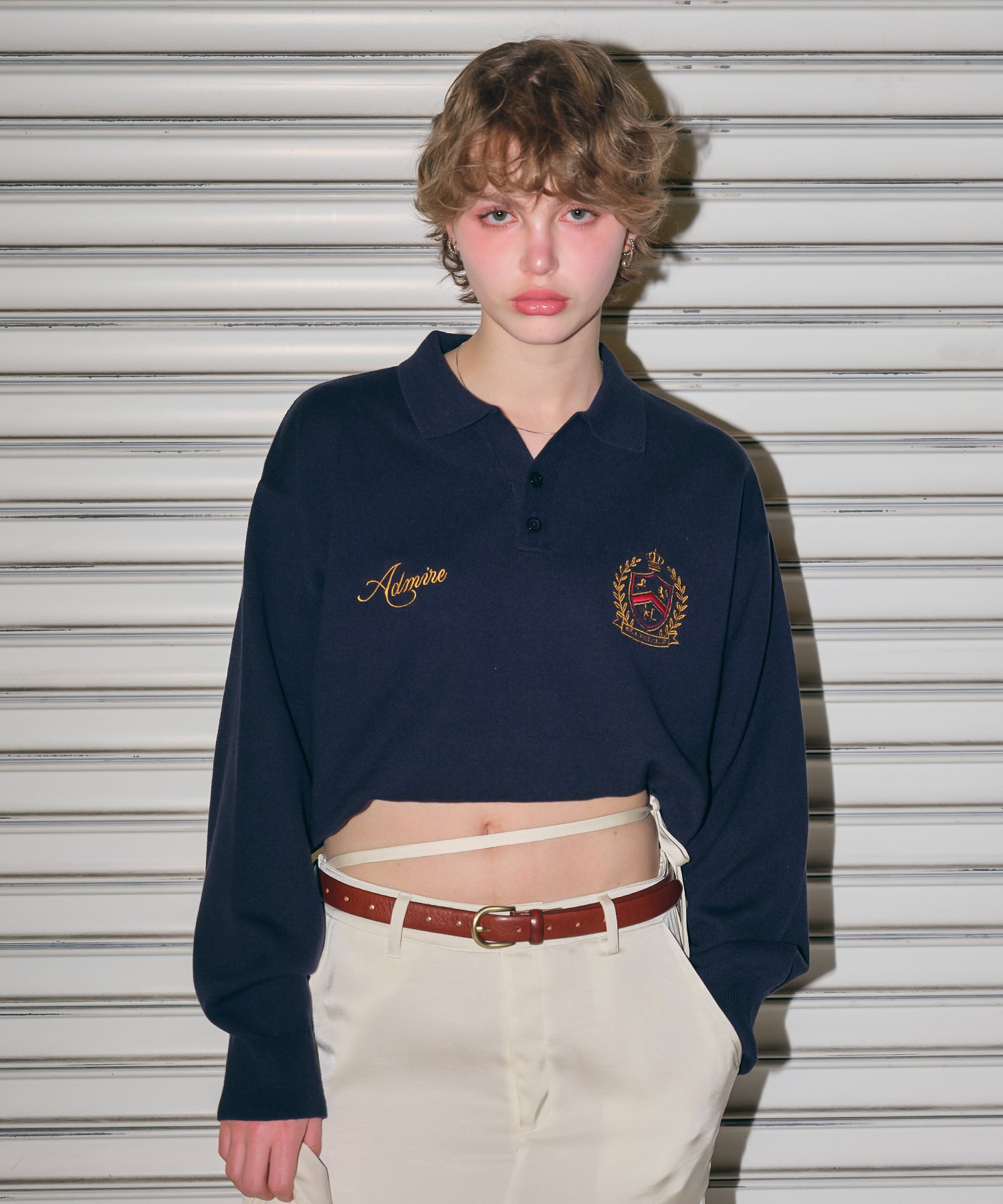 MODEL:170cm/COLOR:NAVY/SIZE:F