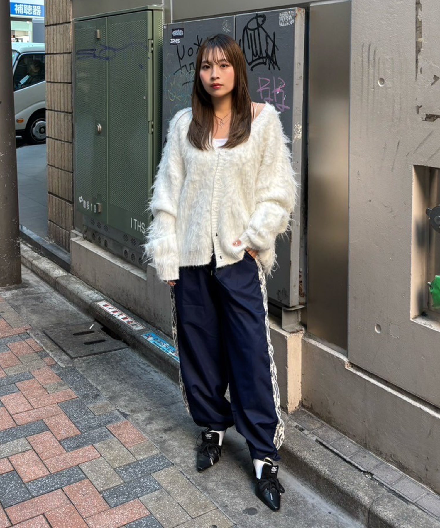 STAFF:161cm/COLOR:NAVY/SIZE:F