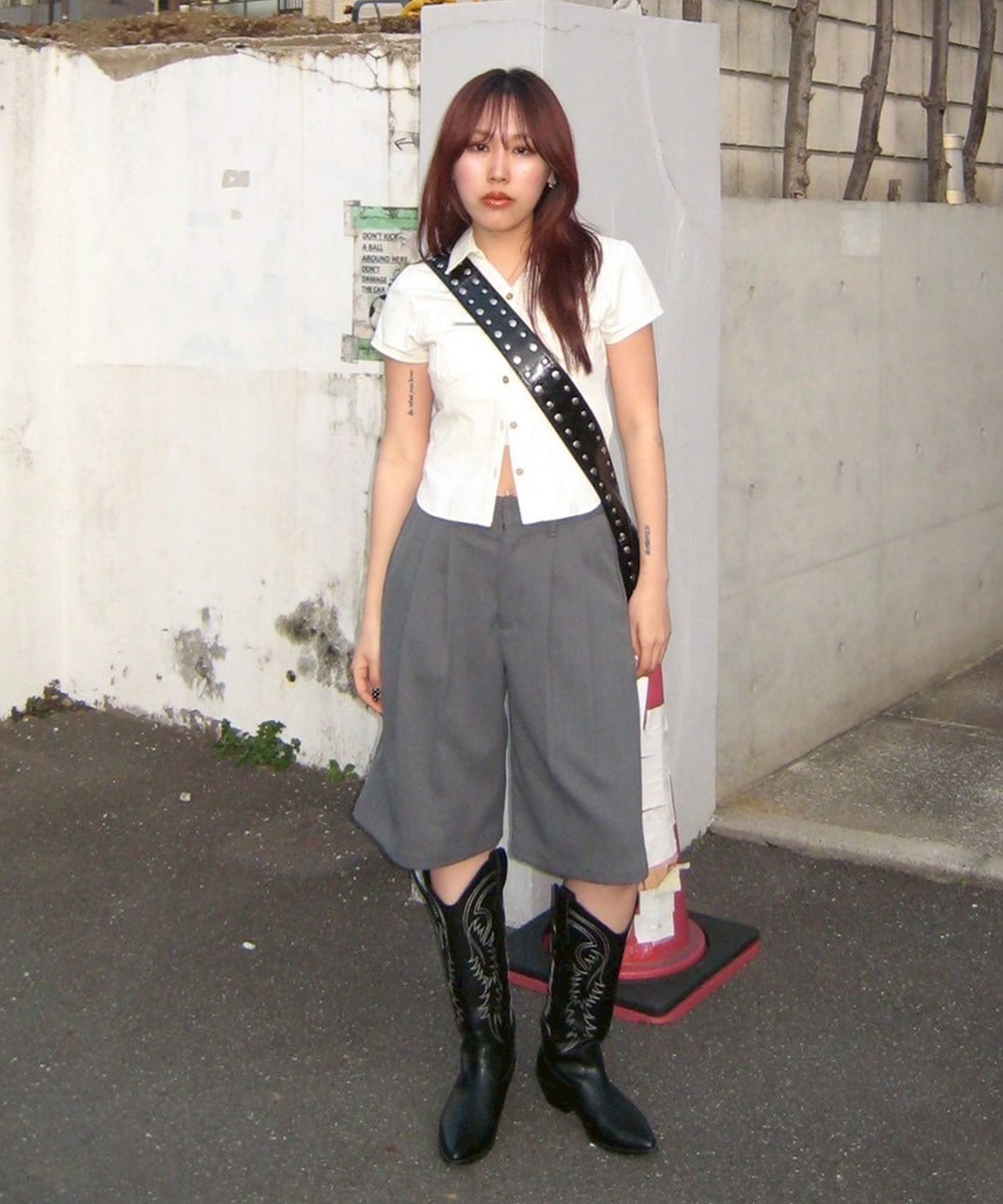 STAFF:158cm/COLOR:WHITE/SIZE:F