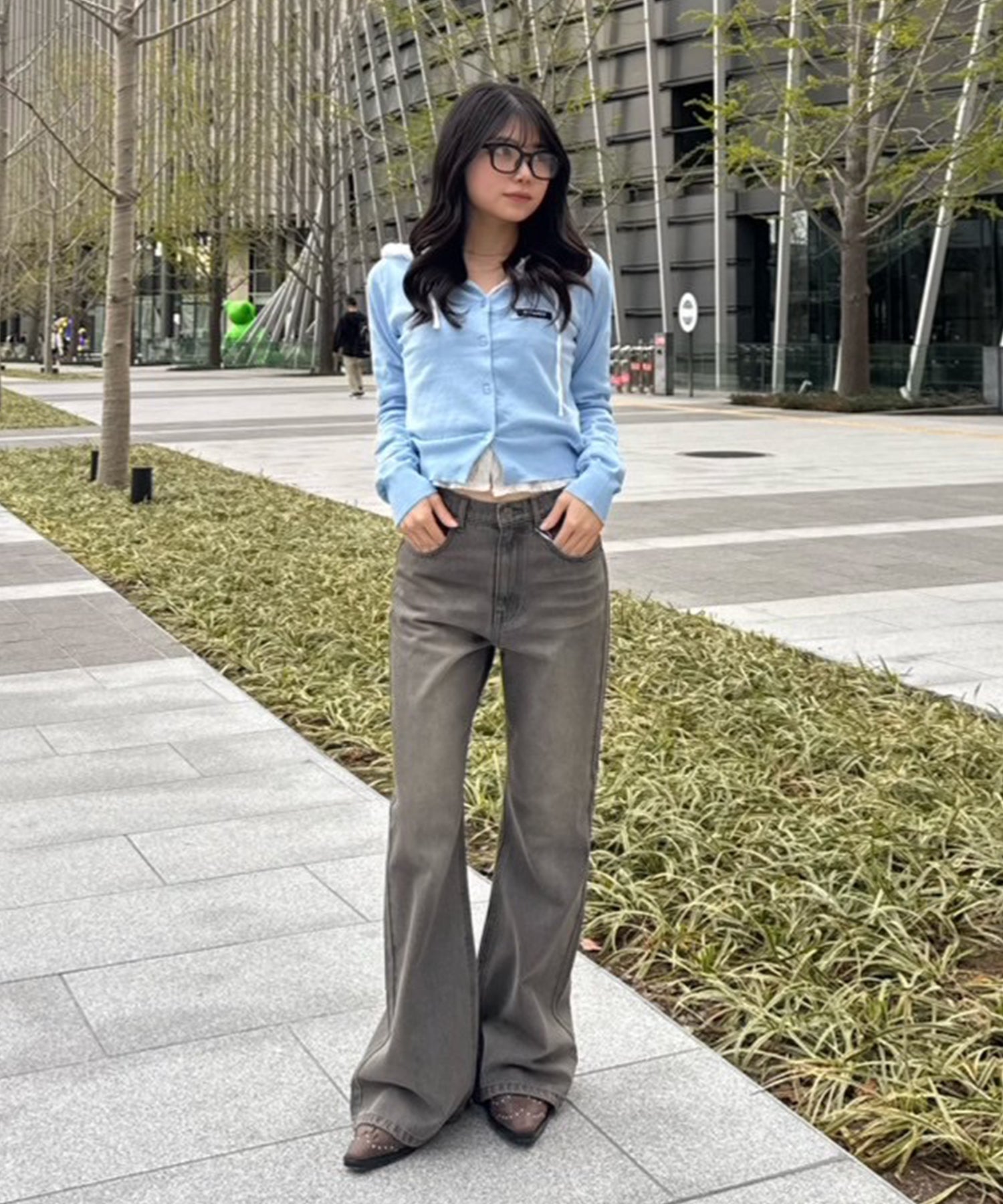 STAFF:156cm/COLOR:LIGHT BLUE/SIZE:F