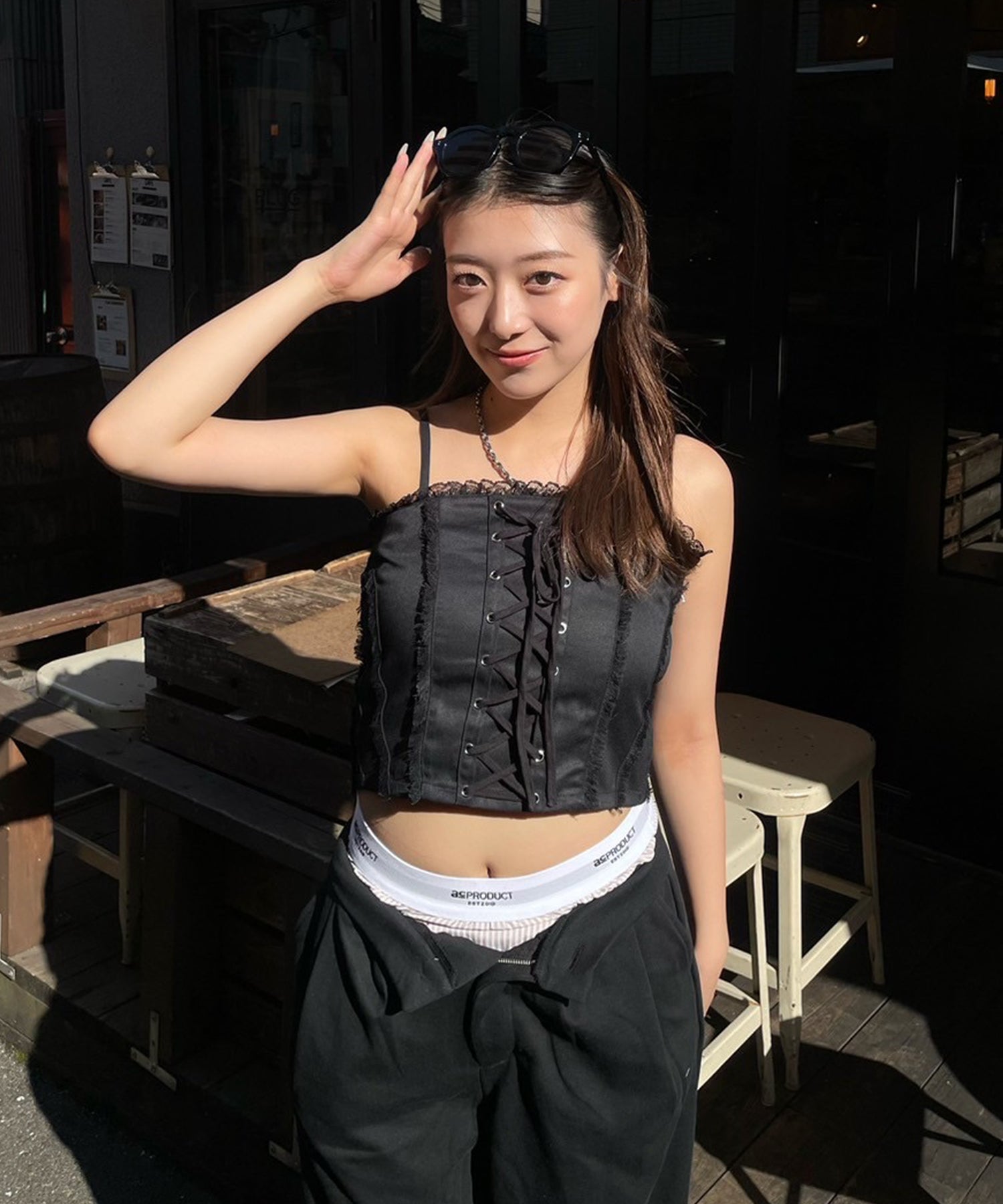 STAFF:157cm/COLOR:BLACK/SIZE:F