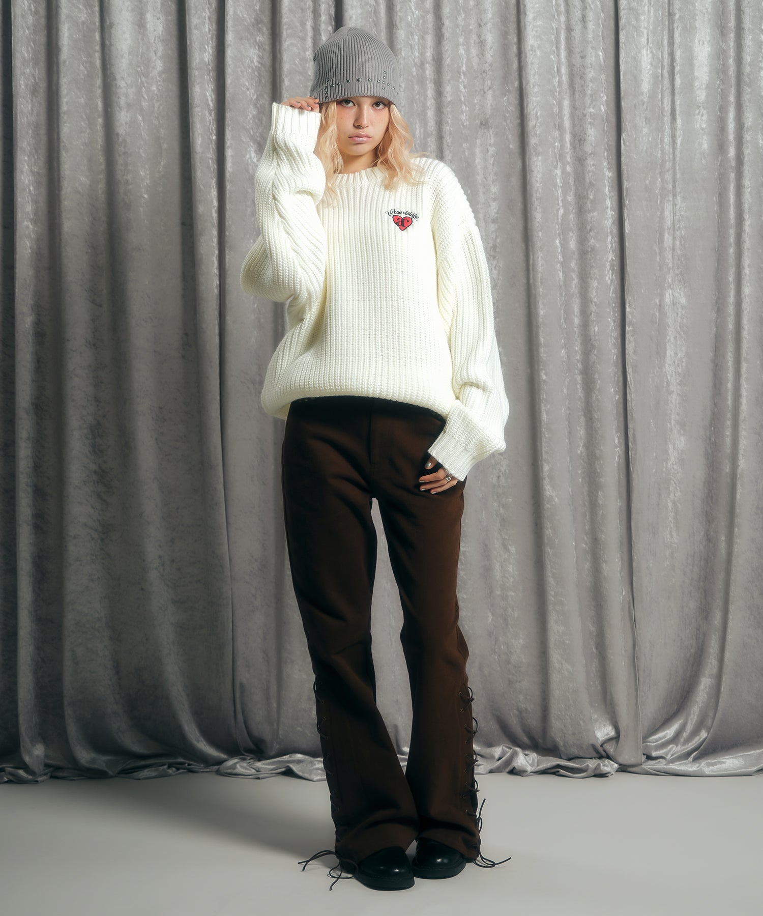 MODEL:170cm/COLOR:IVORY/SIZE:F