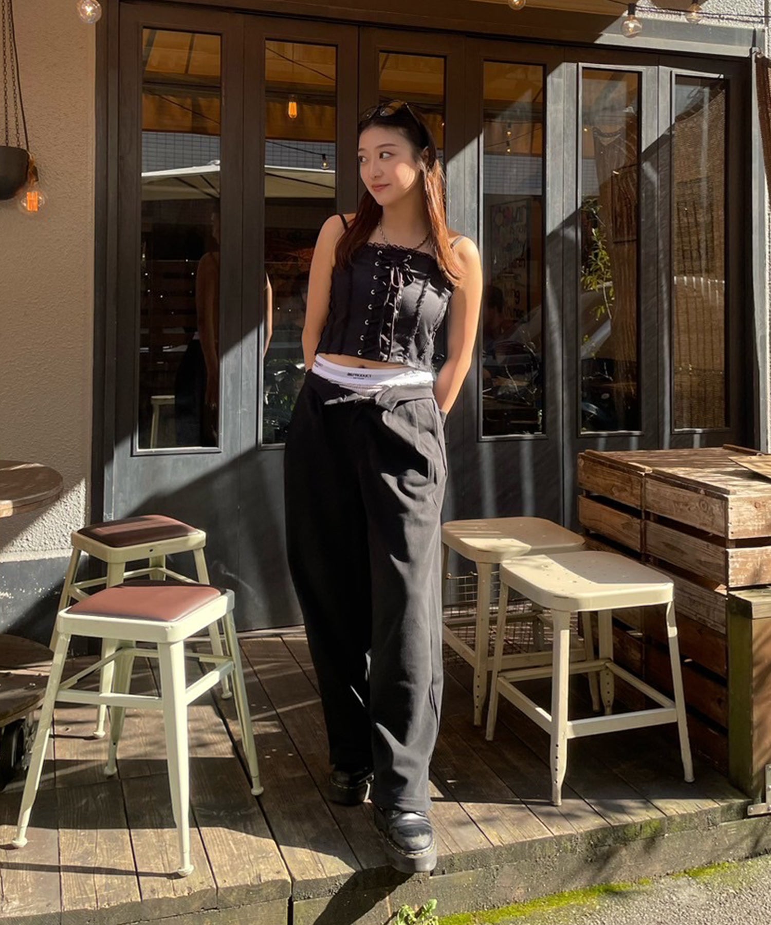 STAFF:157cm/COLOR:BLACK/SIZE:F