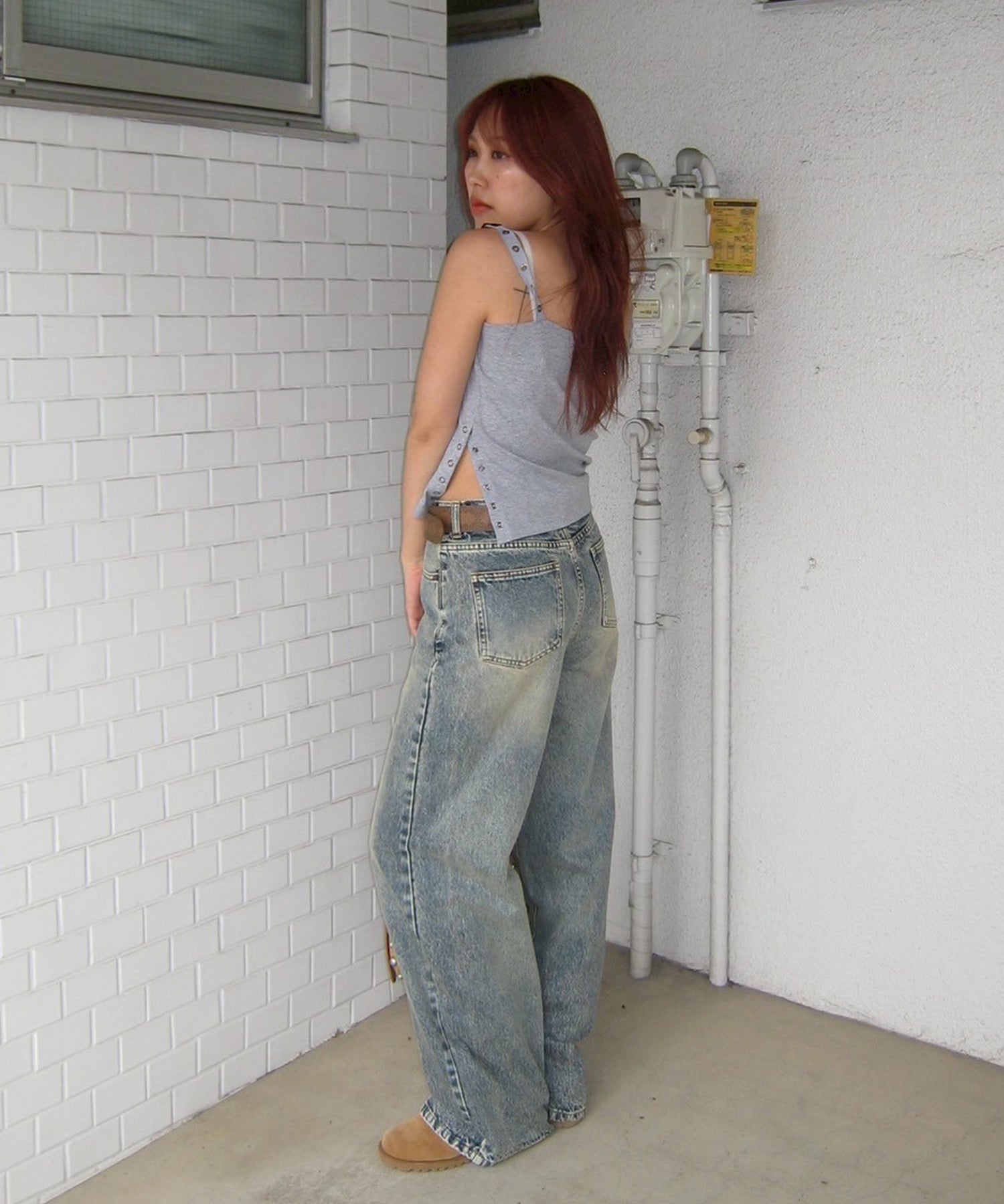 STAFF:158cm/COLOR:BLUE