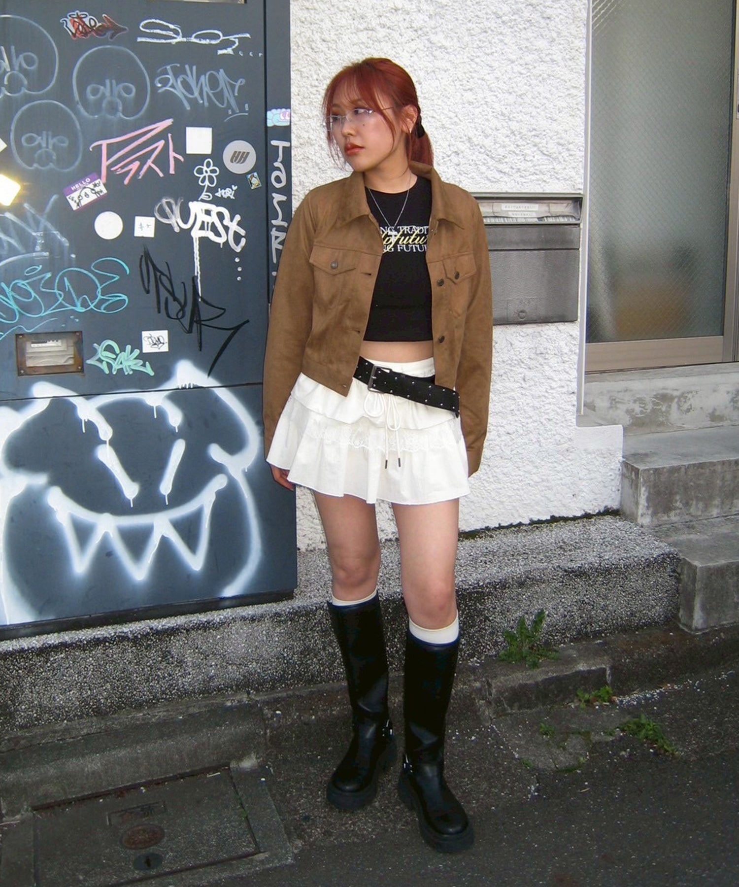 STAFF:158cm/COLOR:BROWN/SIZE:F