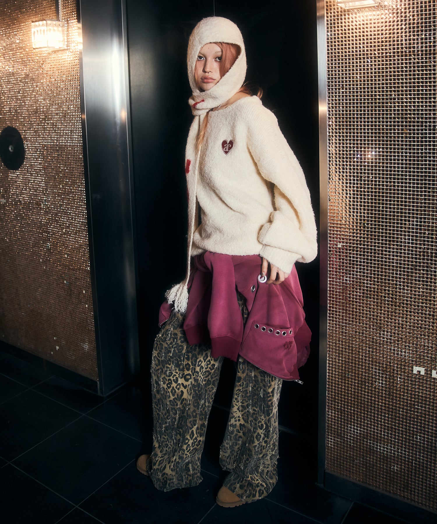 MODEL:170cm/COLOR:WHITE/SIZE:F
