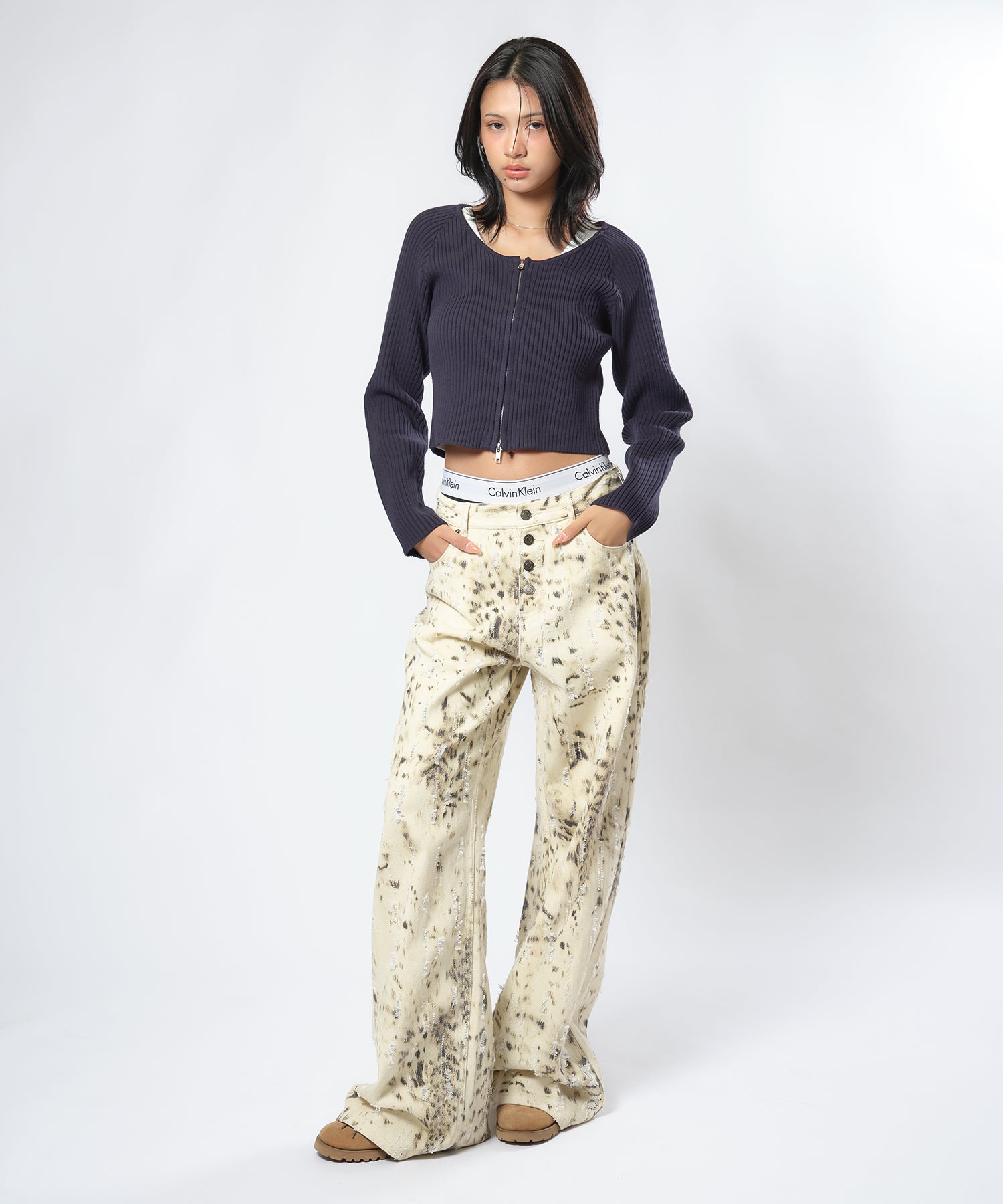 MODEL:170cm/COLOR:NAVY/SIZE:F
