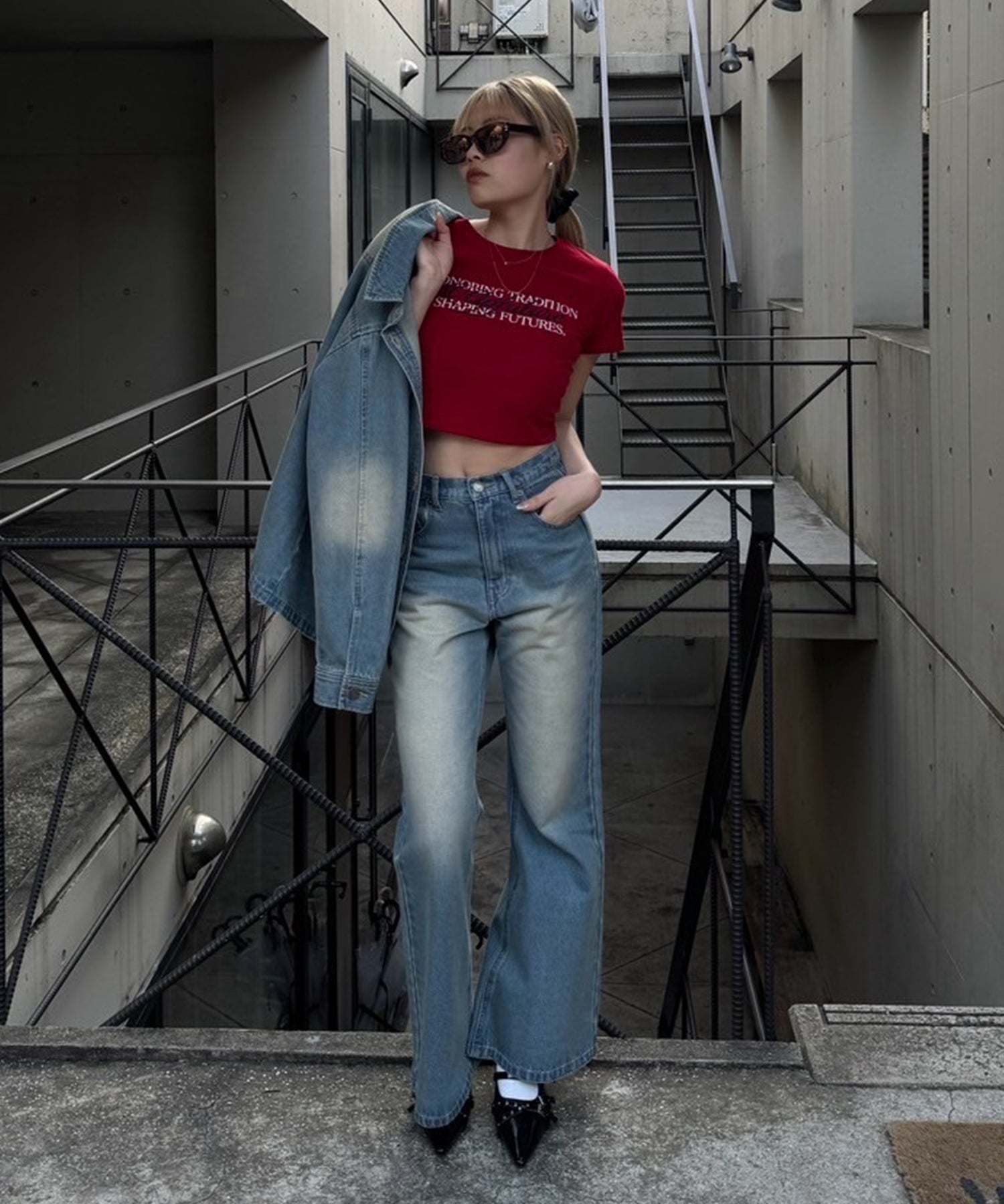 STAFF:160cm/COLOR:LIGHT BLUE/SIZE:M